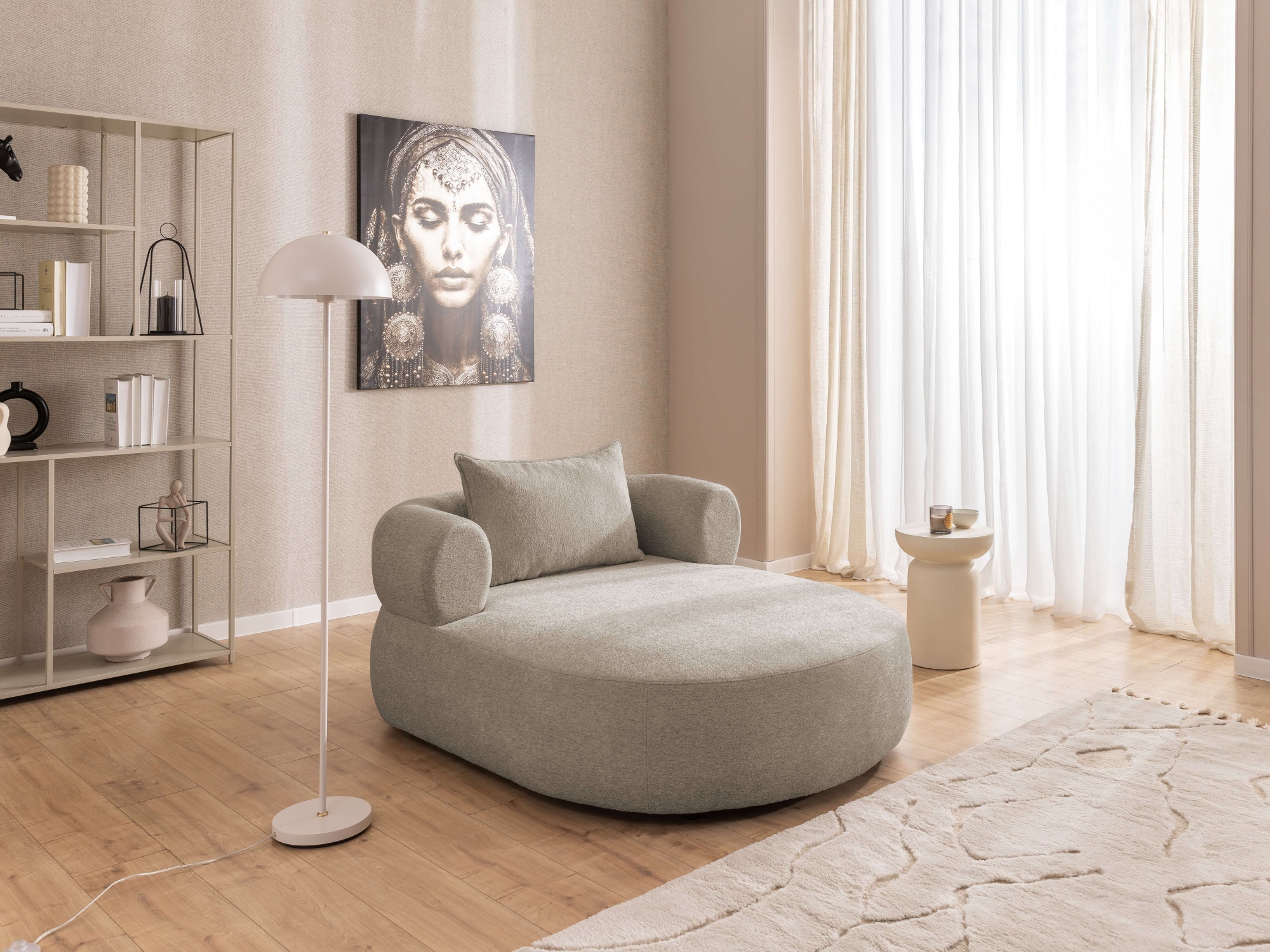 Home affaire XXL-Sessel »LUSSAC Loveseat extra tief, grosse Sitzfläche, Masse B/T/H: 123/158/78cm« hoher Sitzkomfort und modernes Design, Sofa ohne Bettfunktion