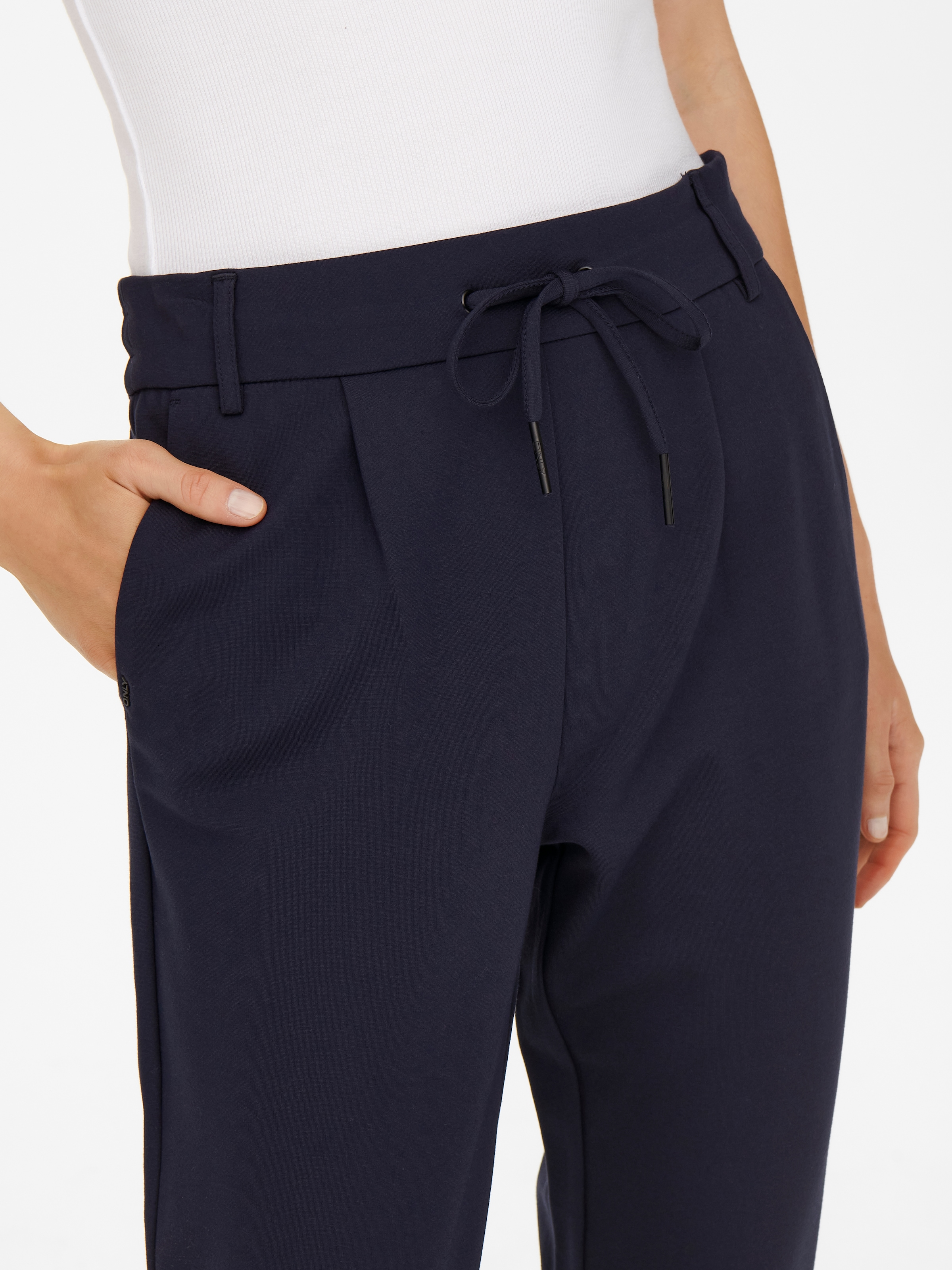 ONLY Jogger Pants »ONLPOPTRASH – Joggerhose mit Tunnelzugbund und Stretch«  casual, Milano Rib, regular fit, Viskosemischung
