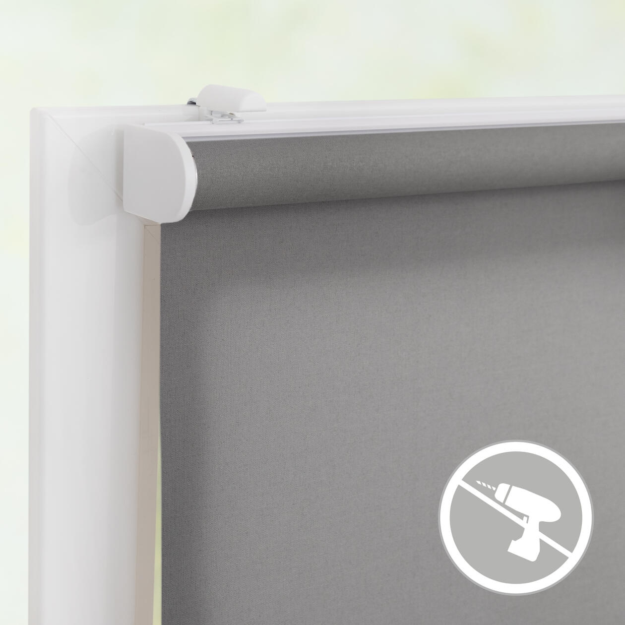 LICHTBLICK ORIGINAL Store à enrouleur »Klemmfix, ohne Bohren« blickdicht mit Bohren/ohne Bohren freihängend Steuerbar mit Bluetooth-App, integrierter Elektromotor und Akku