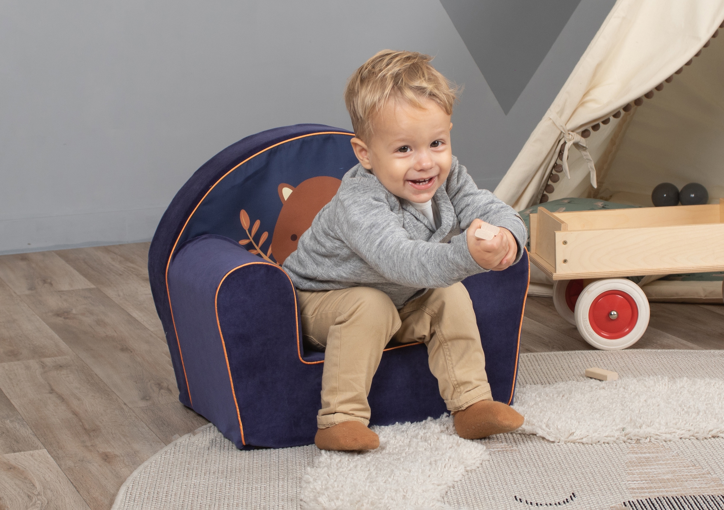 Knorrtoys® Fauteuil »Happy bear« für Kinder; Made in Europe