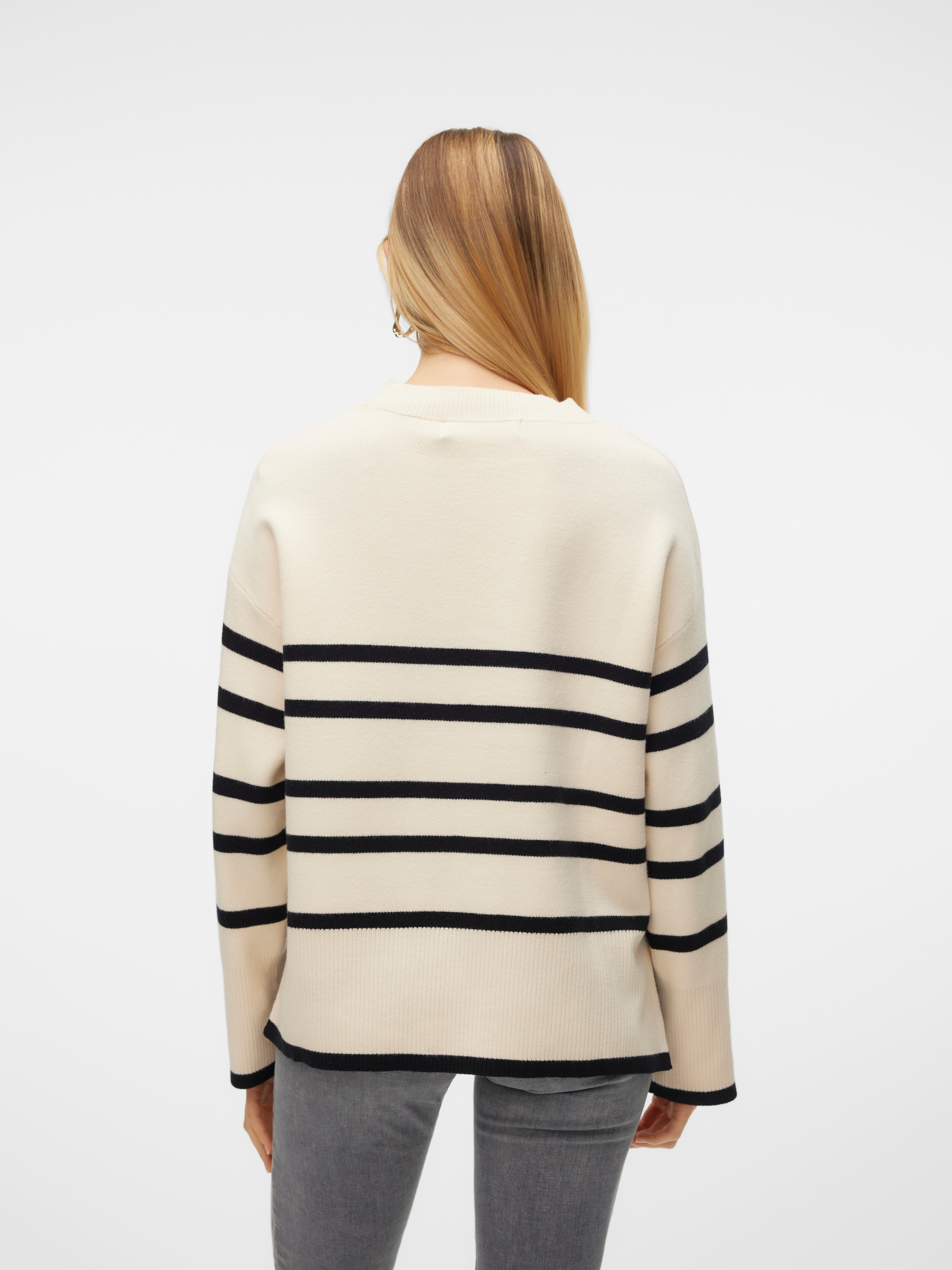 Vero Moda Pull à col rond »VMSABA LS O-NECK STRIPE PULLOVER GA NOOS« mit Streifenmuster