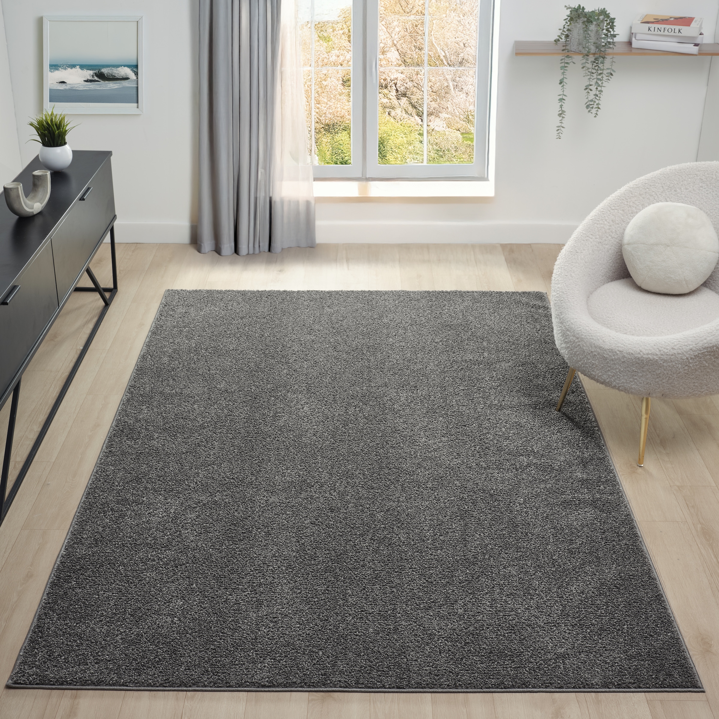 GOODproduct Teppich »Lisam« rechteckig 15 mm Höhe meliert, uni, weich, Wohnzimmer, Schlafzimmer