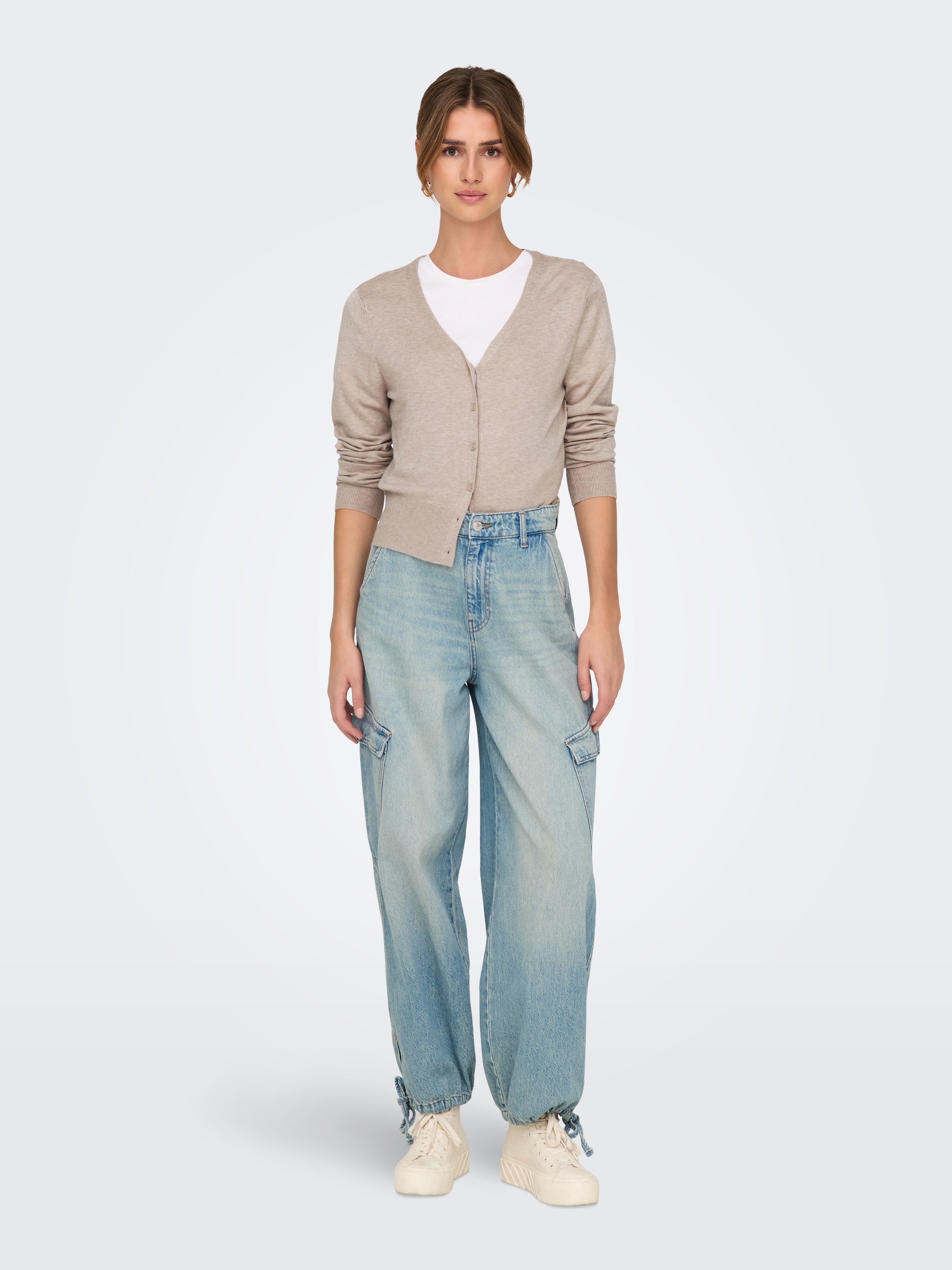 ONLY Strickjacke »ONLVENICE LIFE LS VNECK CARDI KNT NOOS«