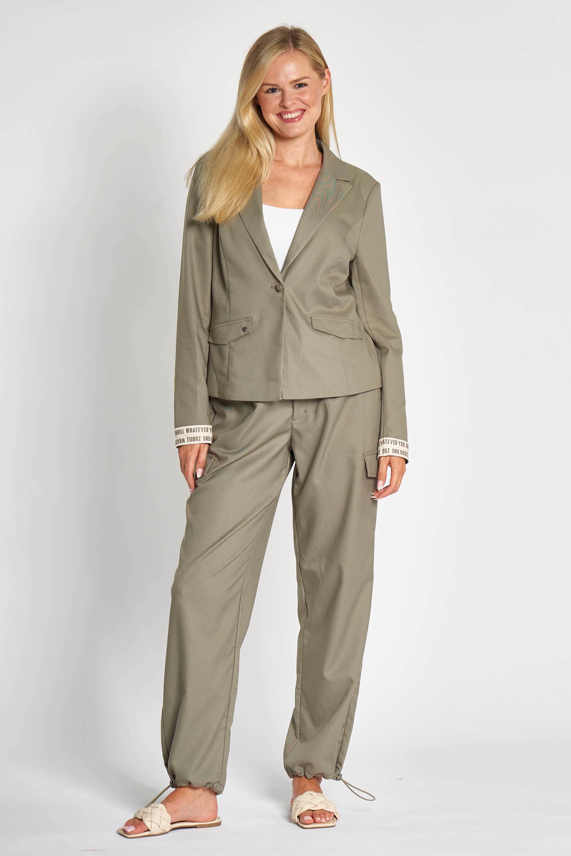 Zhrill Stoffhose »ZHULLA«  Sommerhose mit Kordelzug + Schriftzug am Bund