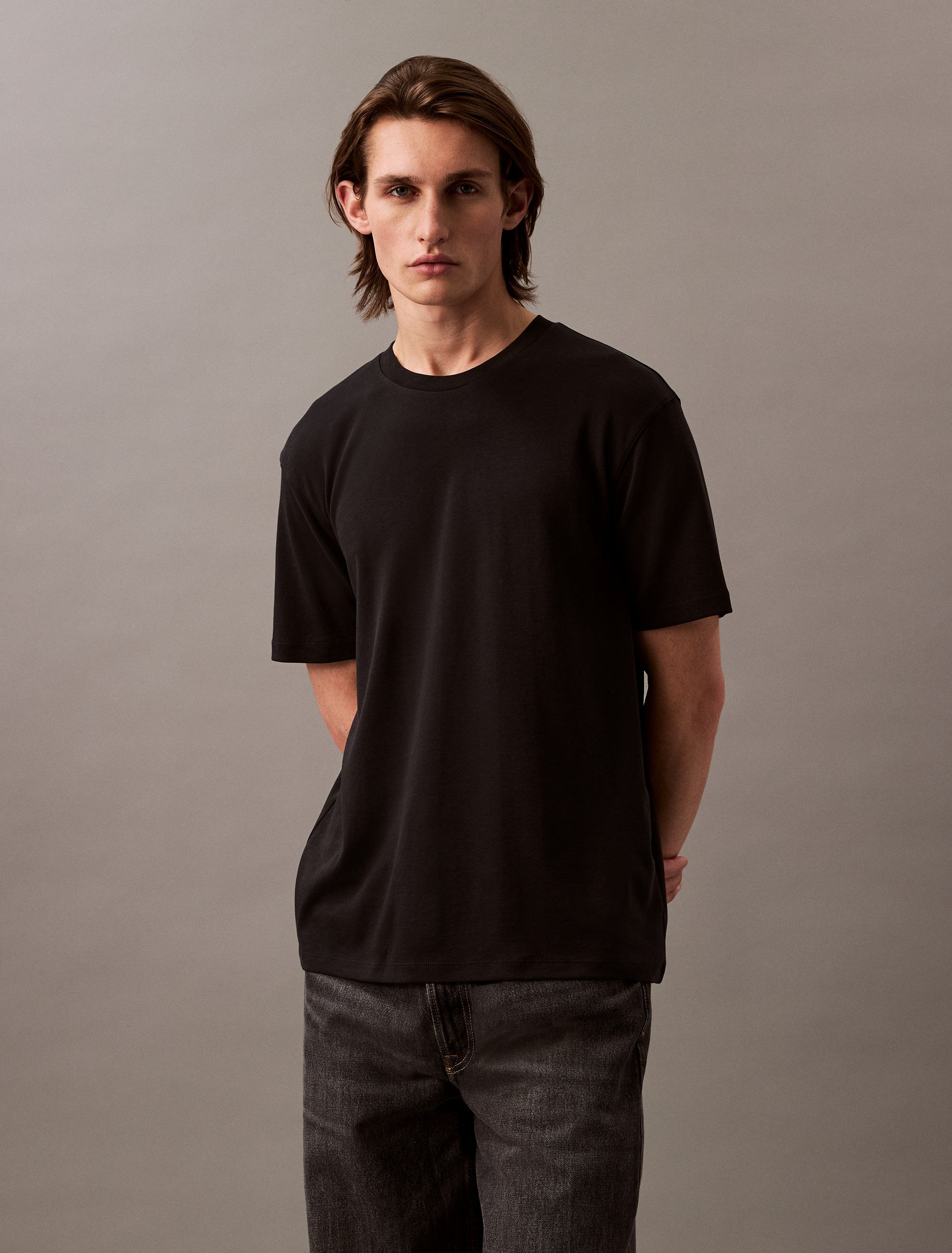 Calvin Klein T-shirt »SS NA WHSL SUPIMA CREWNECK TEE« col rond, coupe régulière