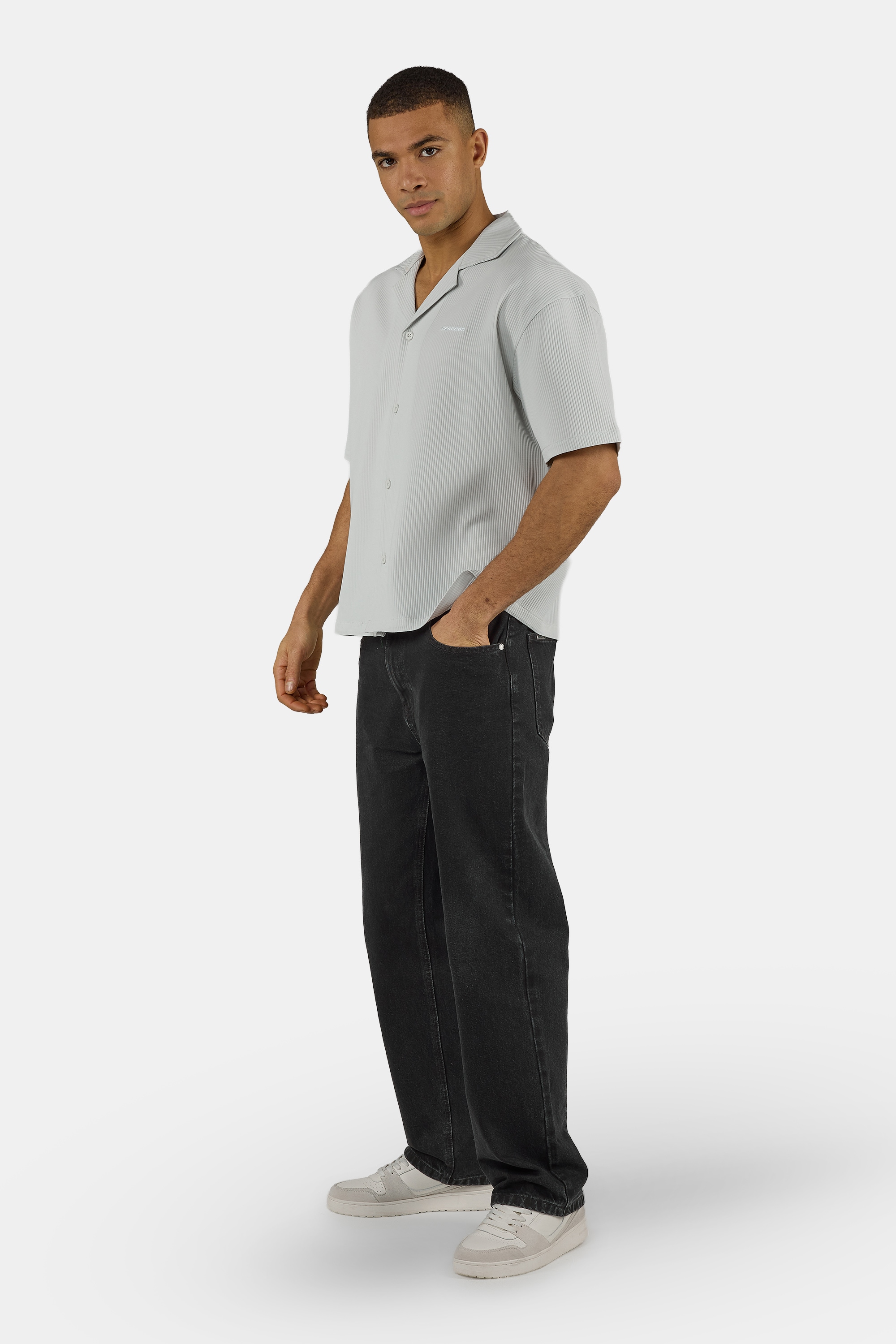 PEGADOR Kurzarmhemd »TROY PLISSEE SUMMER SHIRT« Baumwollmischung, regular fit