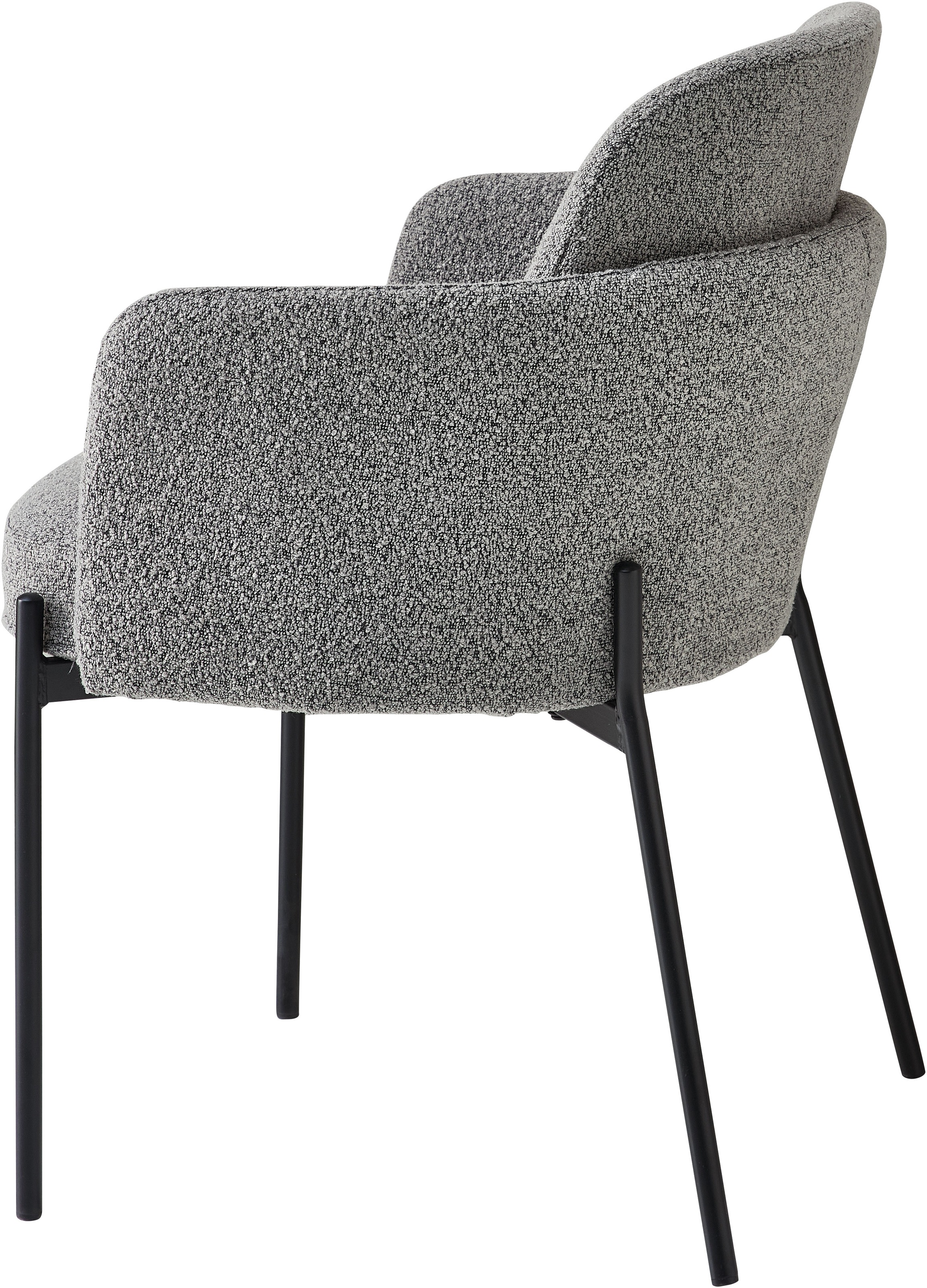 Stolkom Chaise avec accoudoirs »Flora BxHxT 61x84x63 cm« (Ensemble) 4 cuislargeur 61cm, ressorts ensachés dans l'assise