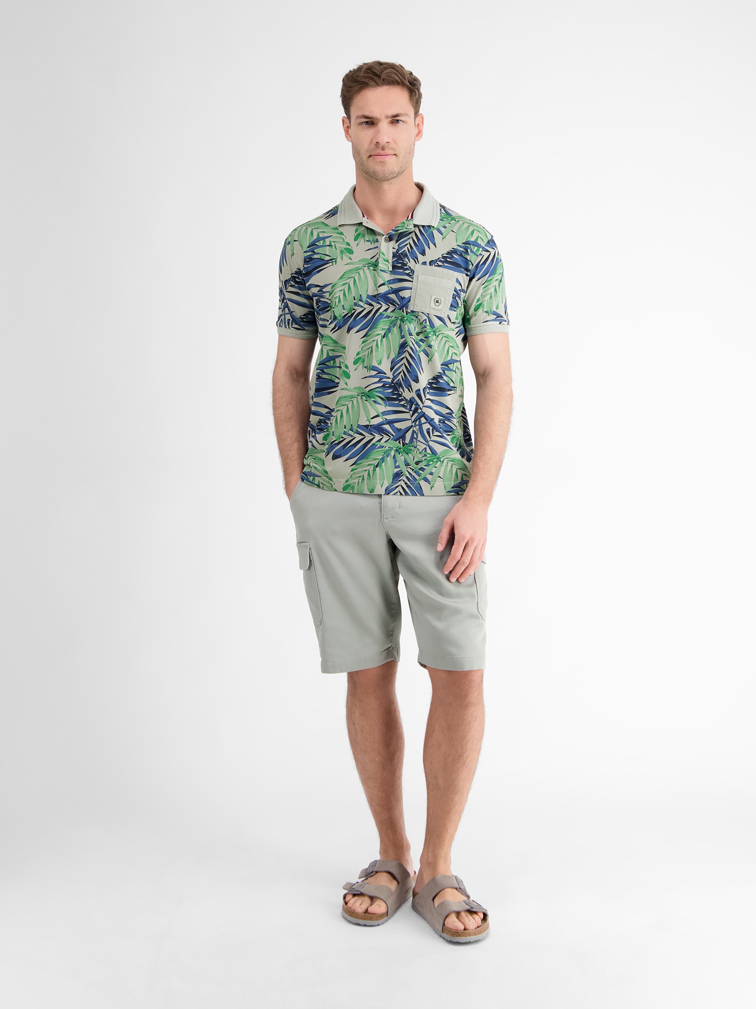 LERROS Poloshirt »LERROS Herren Poloshirt, floral bedruckt«