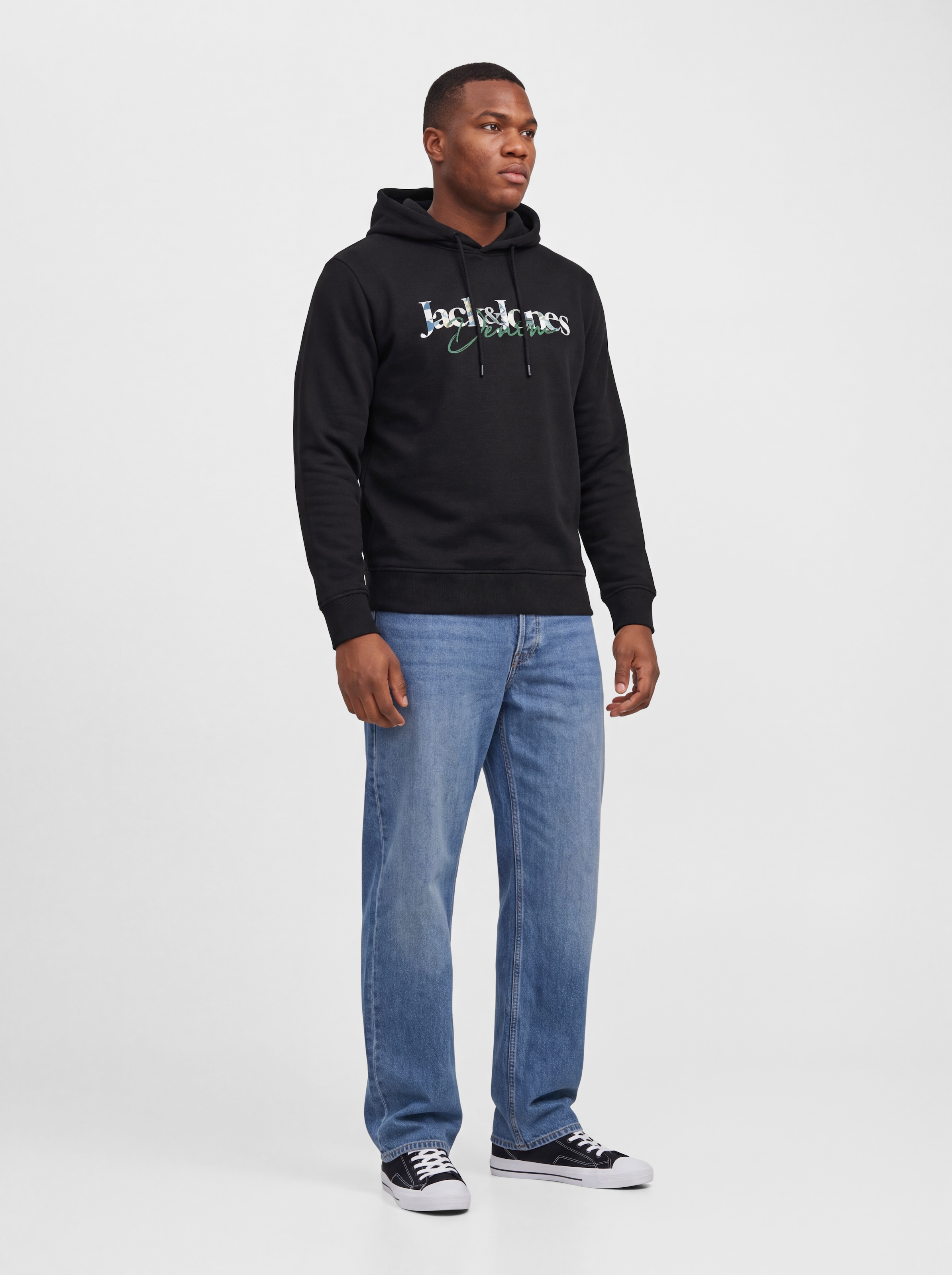 Jack & Jones PlusSize Sweat à capuche »JJTOM SWEAT HOOD SN PLS«, mélange coton, coupe normale
