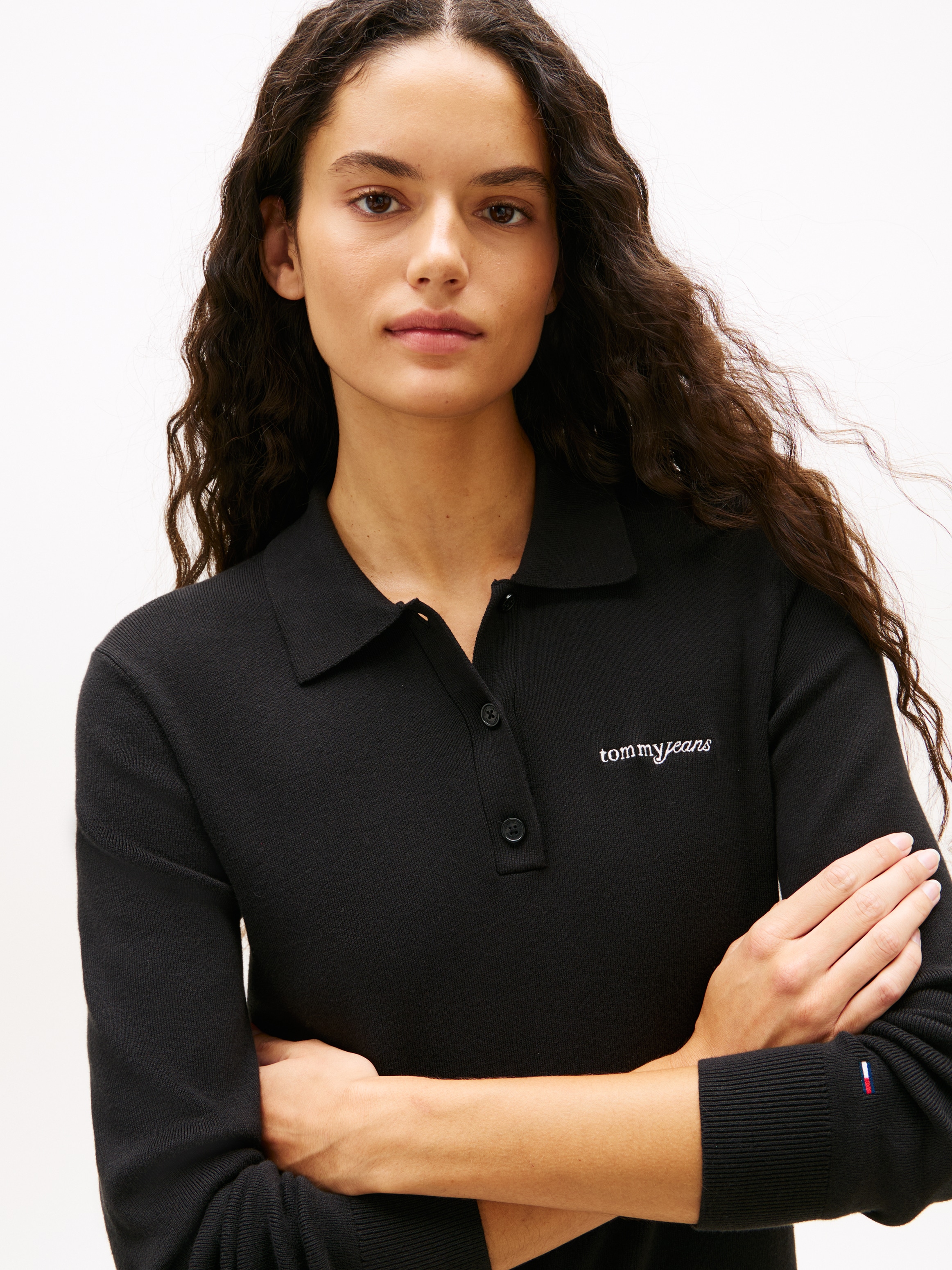 Tommy Jeans Robe en sweat »TJW SCRIPT PLEATED SWEATER DRESS«