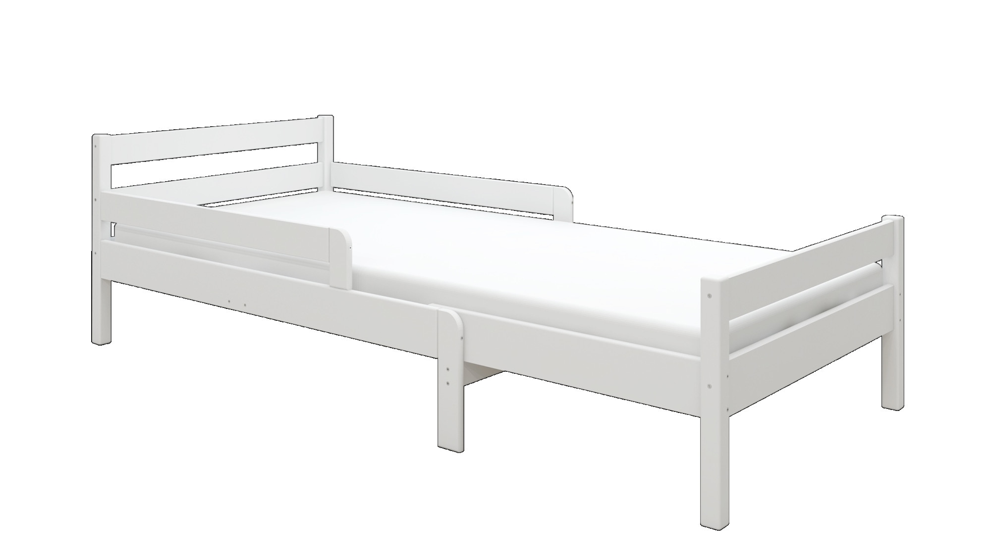 GOODproduct Kinderbett »Wenke,  ausziehbar von 140 bis 200 cm, FSC®« 90cm Breite, 140-200cm Liegefläche,  massive Kiefer, mit Lattenrost, zeitlose Optik,  Rausfallschutz