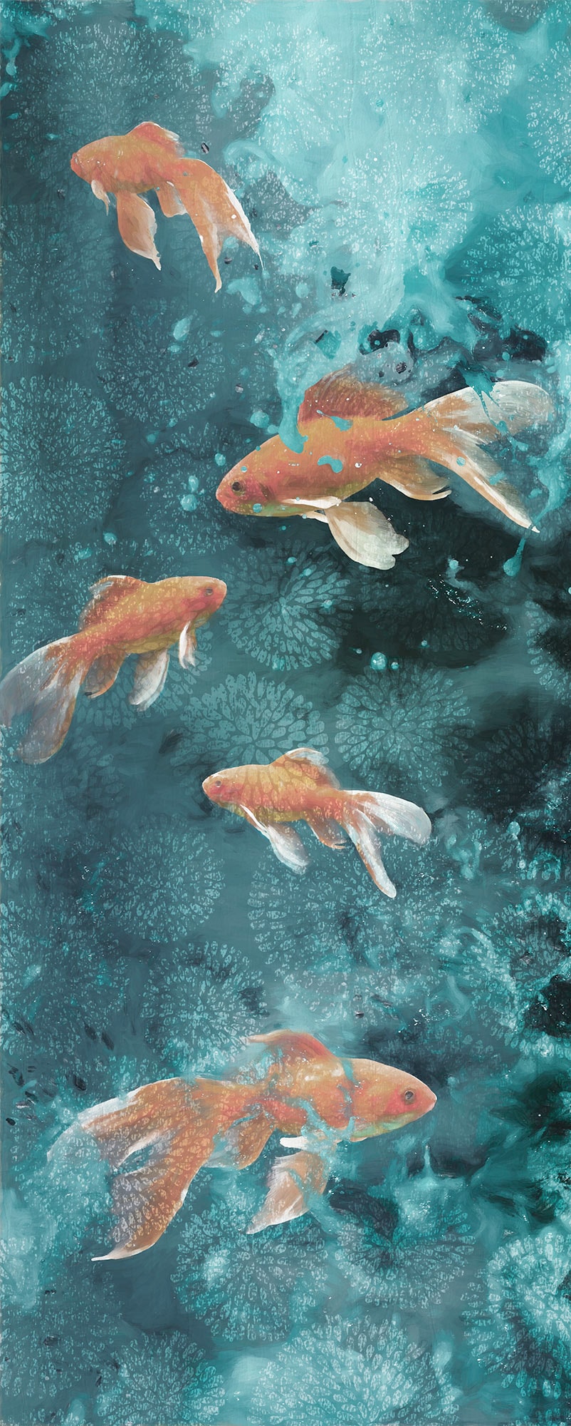 Komar Fototapete »Vlies Fototapete - Fische - Grösse 100 x 250 cm« Motiv | bedruckt glatt