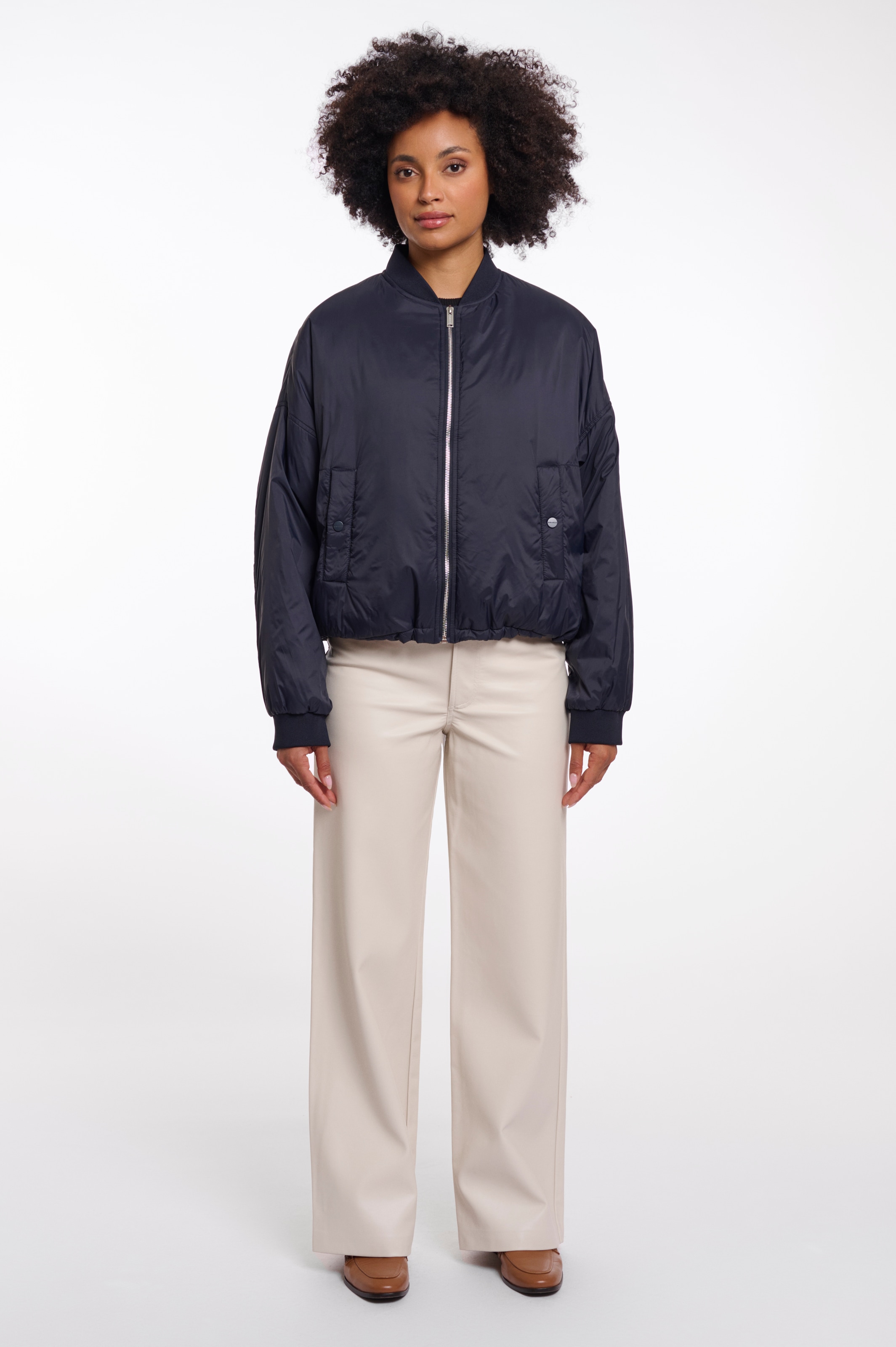 Rino & Pelle Bomberjacke »HIRA« ohne Kapuze kurz, mit Stehkragen und Reissverschluss