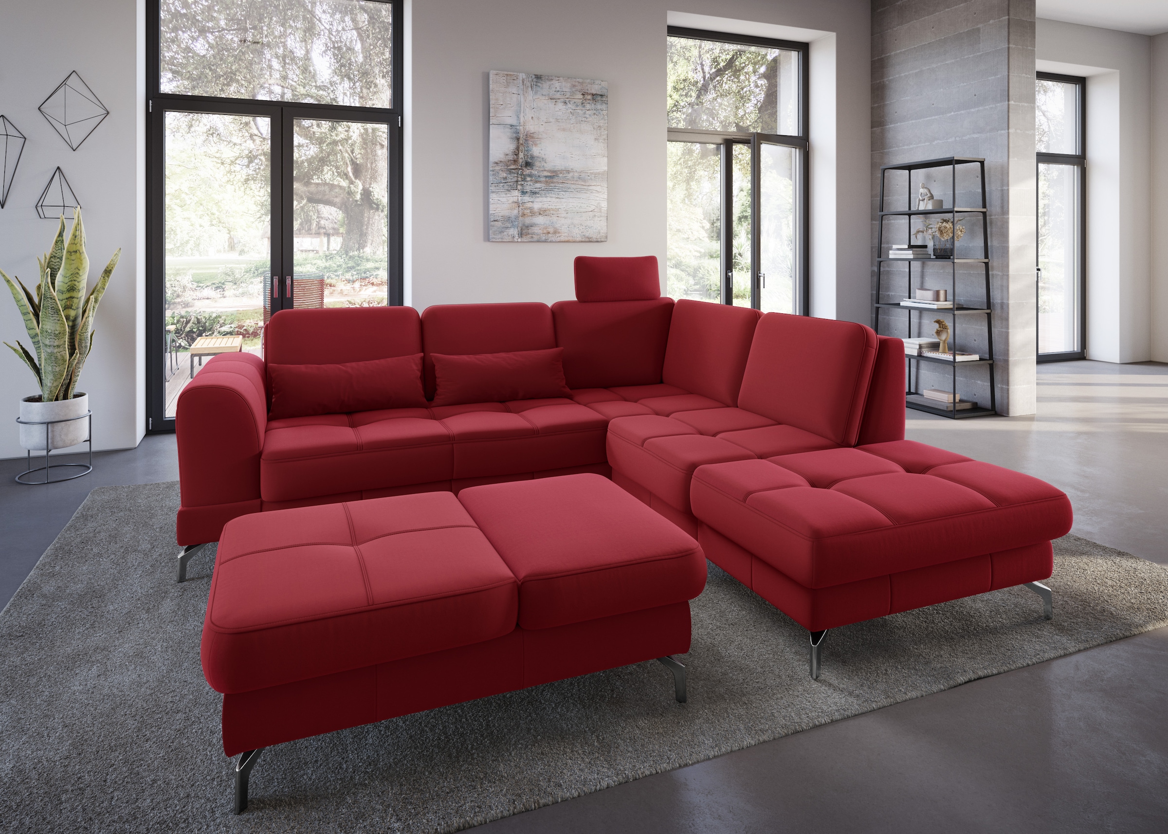 sit&more Hocker »Bendigo« mit Klappfunktion, Bodenfreiheit 12 cm, wahlweise in 2 Fussfarben
