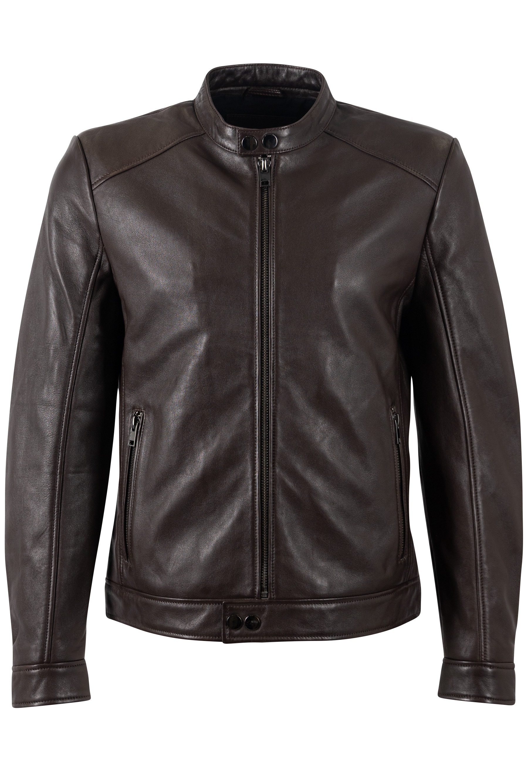 Mauritius Lederjacke »MMTibor SF« kurzer Kragen mit Druckknöpfen