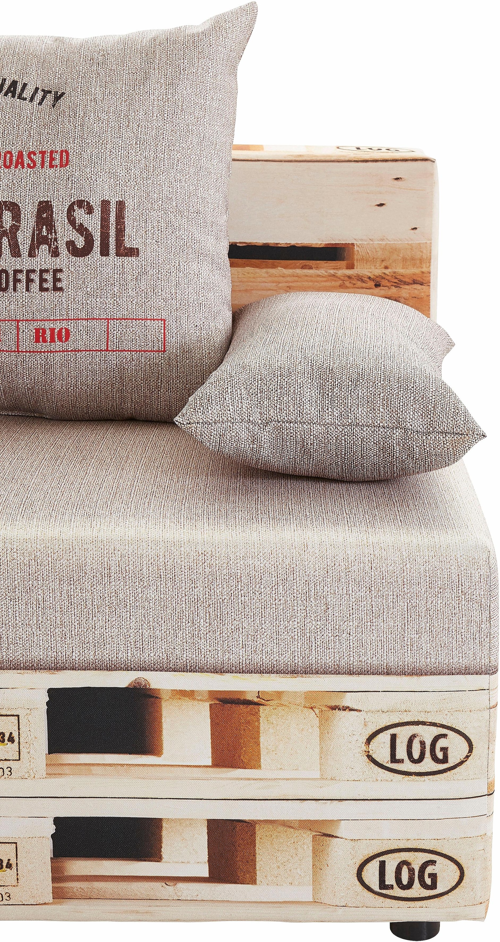 exxpo - sofa fashion Schlafsofa »Extravagantes Sofa für Individualisten mit Bettfunktion und Bettkasten« in aussergewöhnlichen Bezugsvarianten, Solitärmöbel