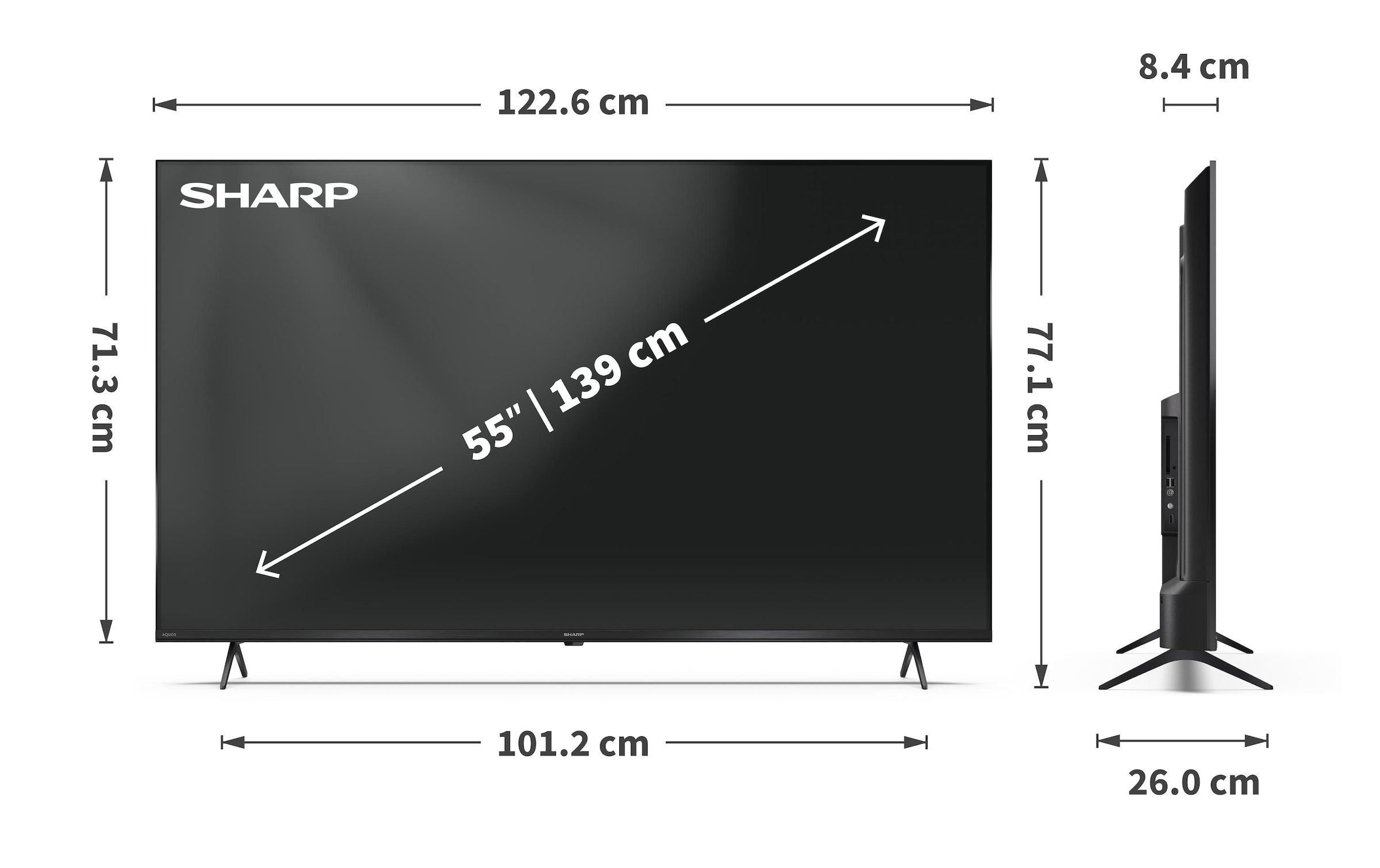Sharp Téléviseur LED »4T-C55HLx« 139 cm/55 ″