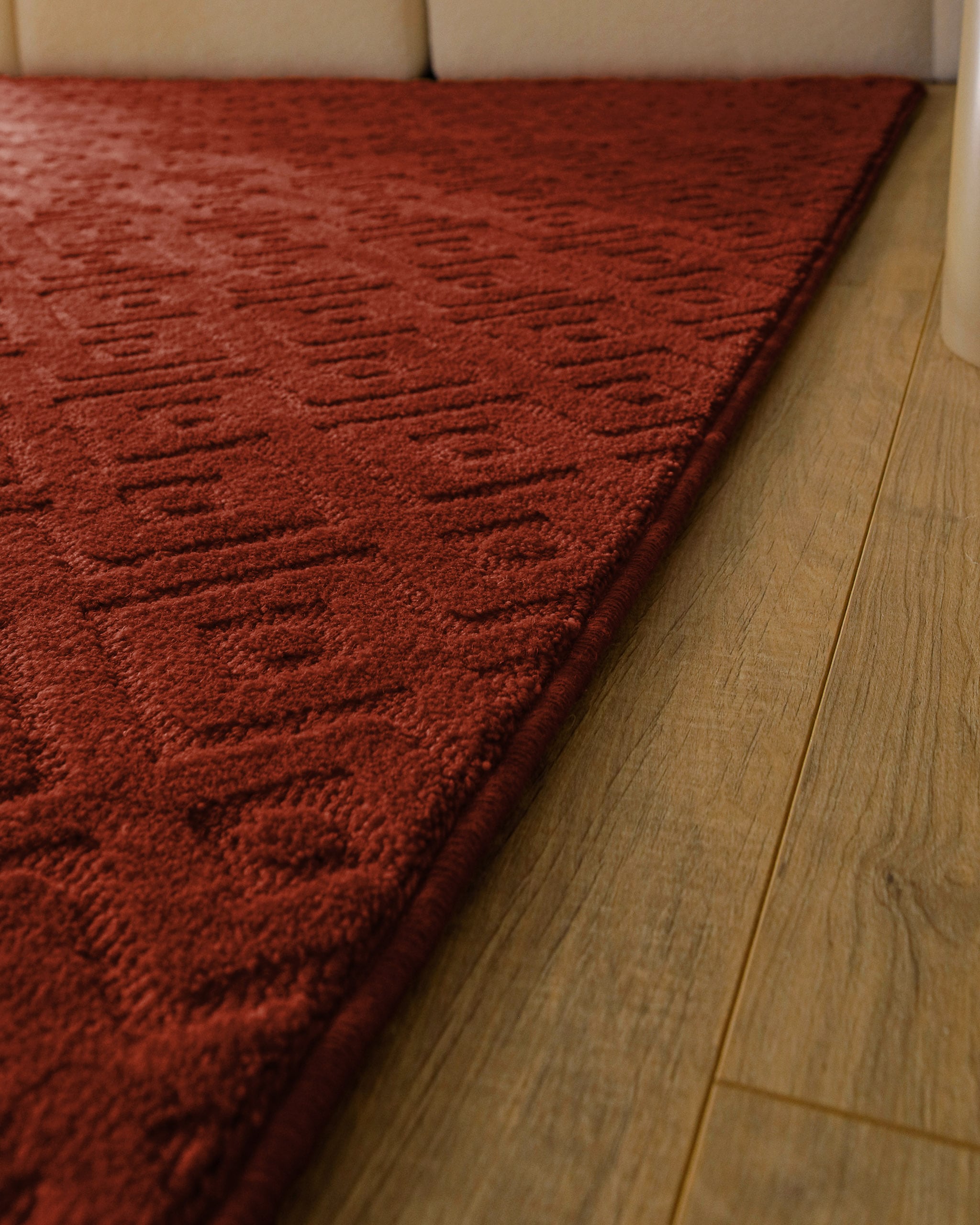 Wecon home Teppich »Castello TWO« rechteckig 7 mm Höhe Schurwolle, Kurzflor mit Hoch-Tief-Effekt, Wohnzimmer, Rautenmuster