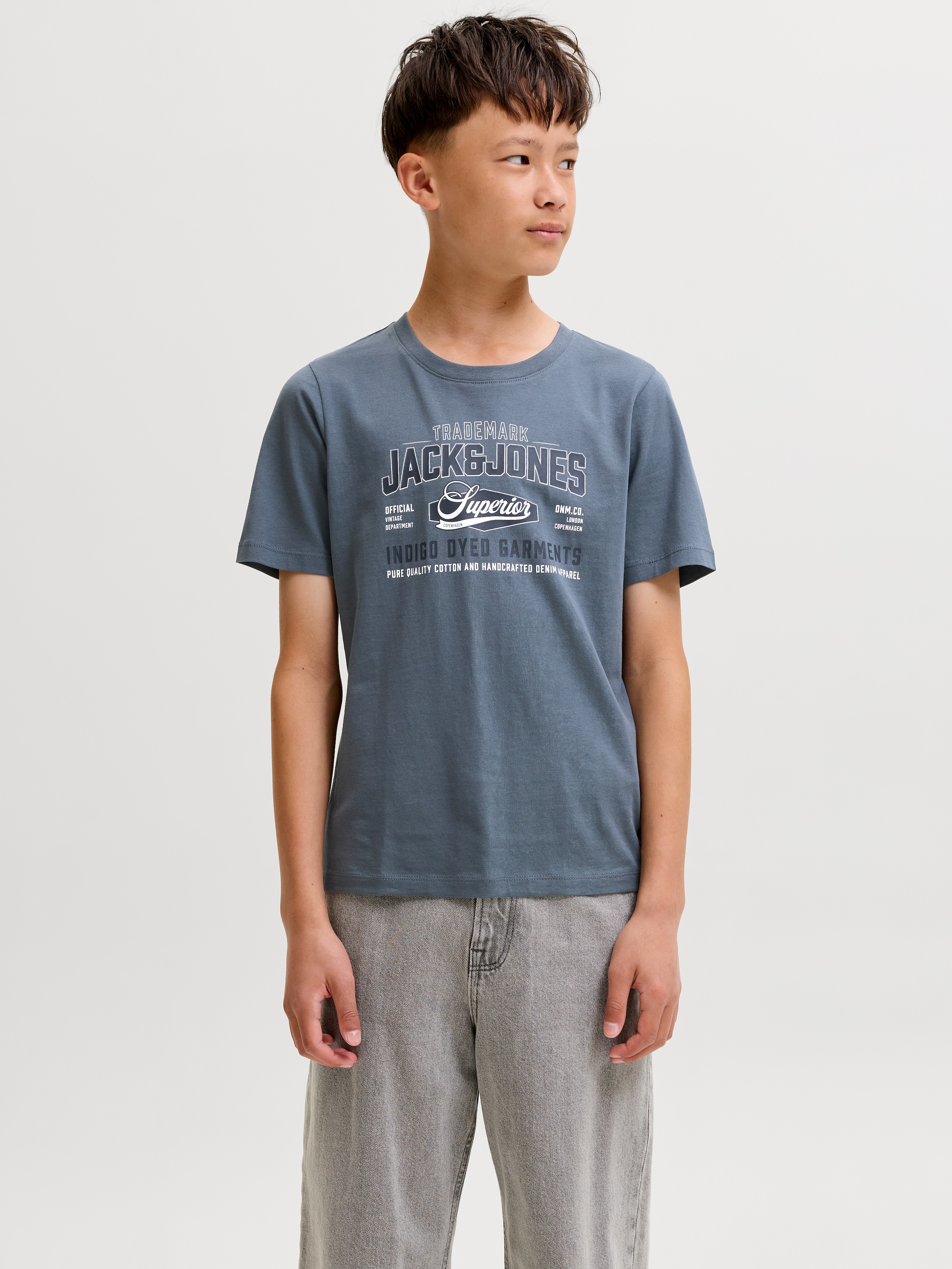 Jack & Jones Junior Rundhalsshirt »JJELOGO TEE SS O-NECK 2 COL AW26 SN JNR« Baumwolle, regular fit