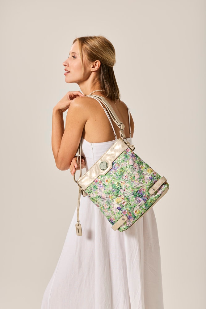 Rieker Sac à bandoulière Sac épaule femme, sac à main aspect métallique