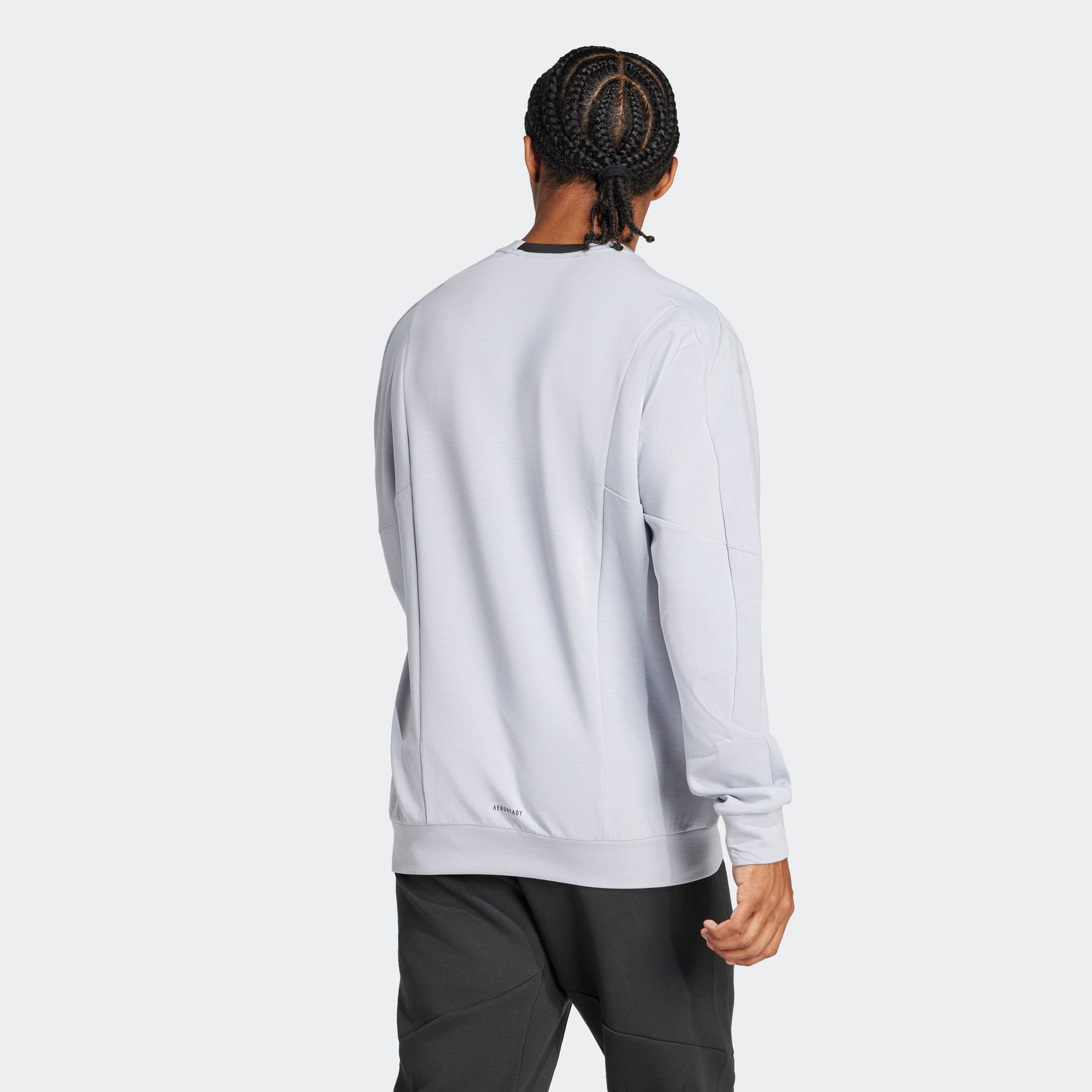 adidas Performance Sweat-shirt »D4T CREW SWEATS«, avec bord côte, respirant, coupe normale
