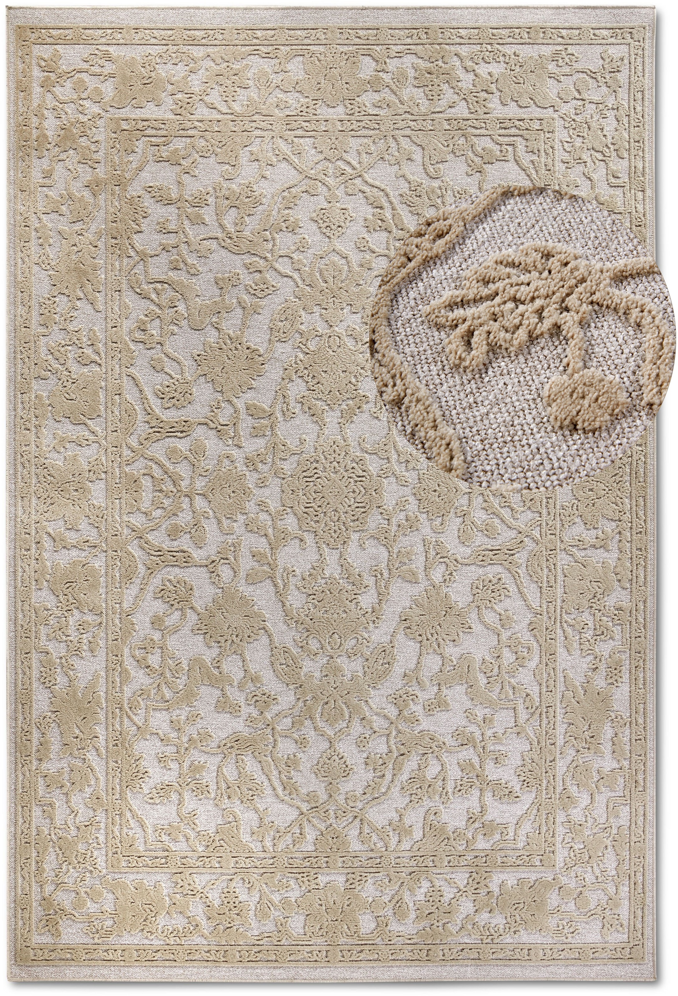 Villeroy & Boch Teppich »Ambroise« rechteckig 5,5 mm Höhe Wohnzimmer, Schlafzimmer, Modern, Hoch-Tief Effekt, Flur