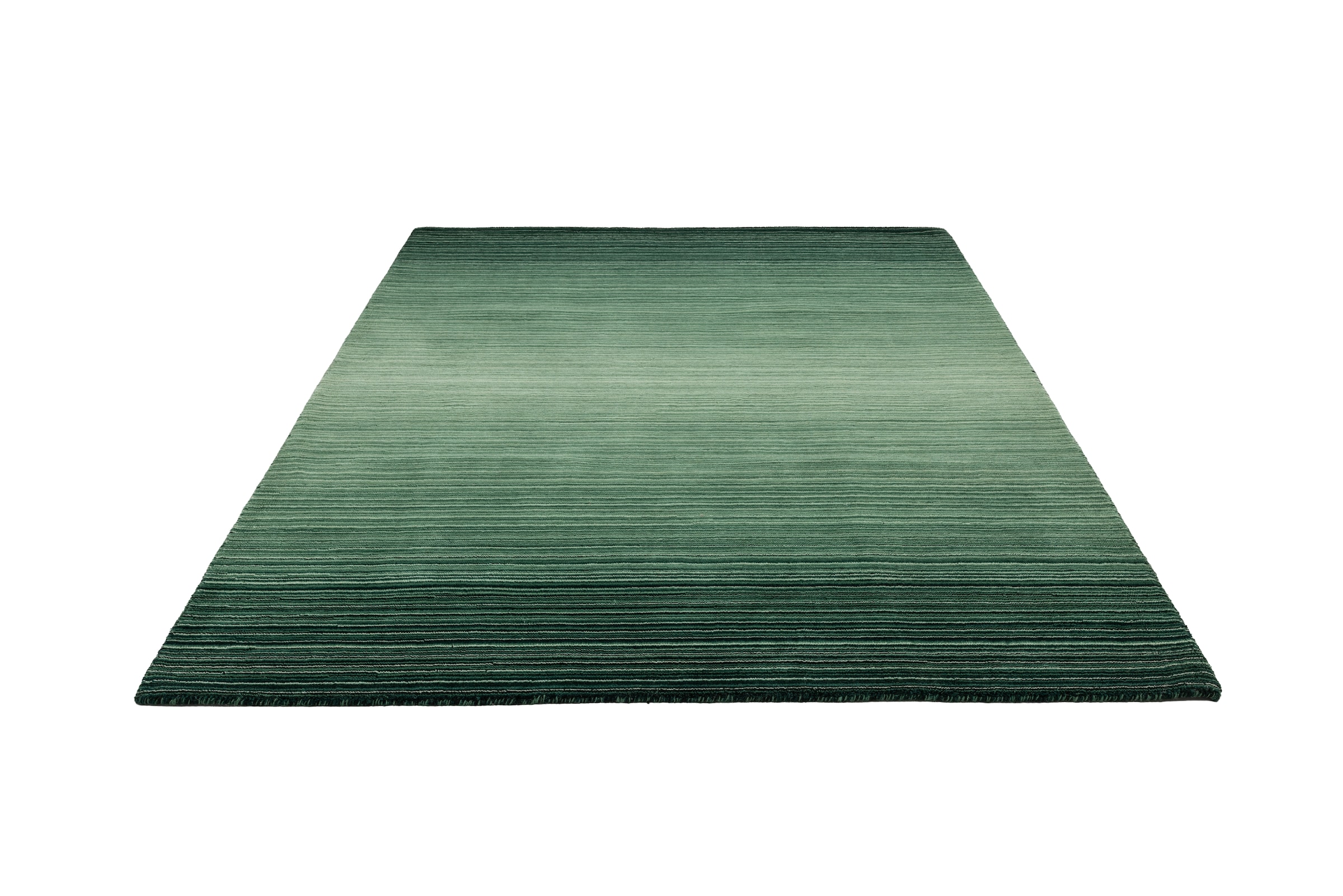 GOODproduct Wollteppich »Tyllan, Handgefertigt, reine Wolle« rechteckig 14 mm Höhe Farbverlauf, meliert, Wohnzimmer, Schlafzimmer, Esszimmer