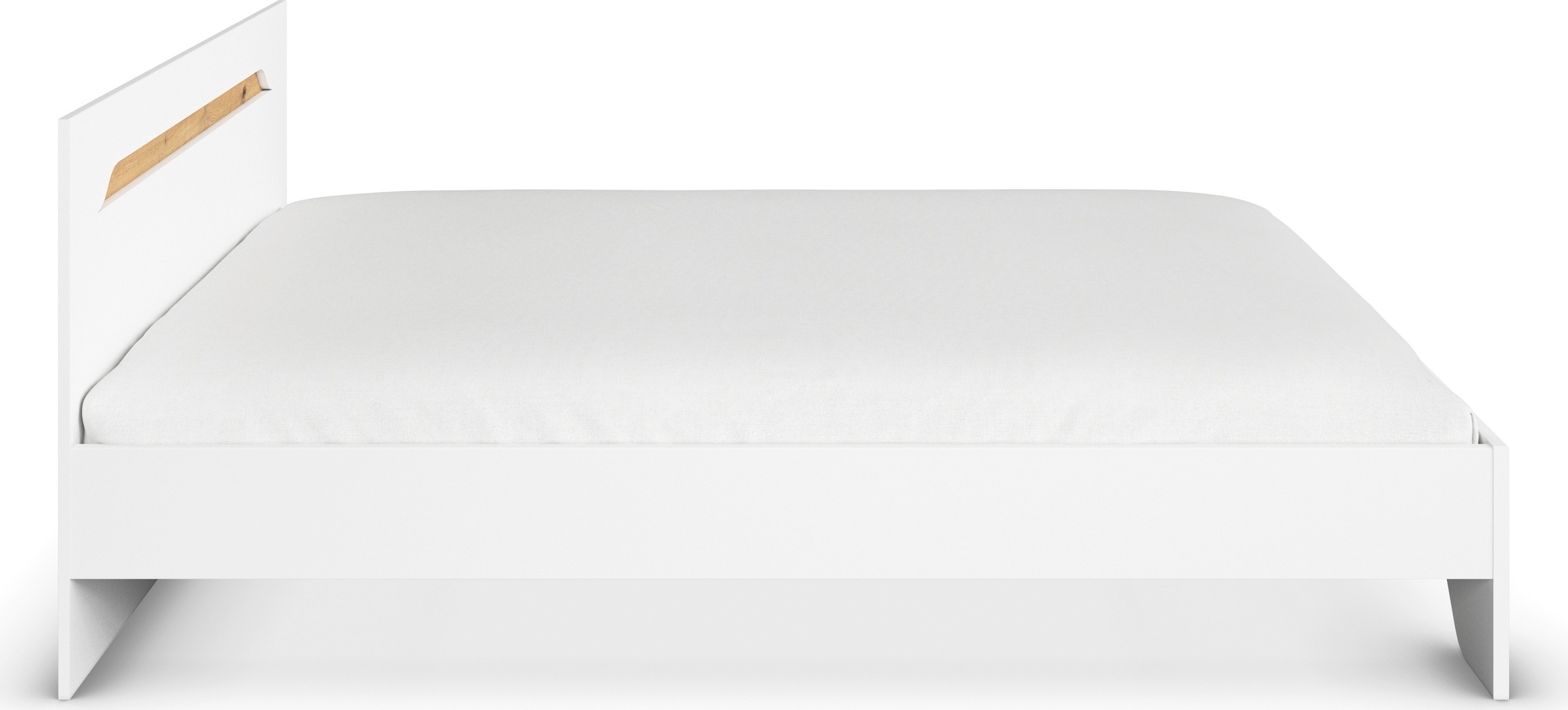 GOODproduct Lit »Doppelbett Holzbett Futonbett AGORDO« Surface de couchage : 180x200 cm,  avec élégante tête de lit en chêne Artisan MADE IN GERMANY