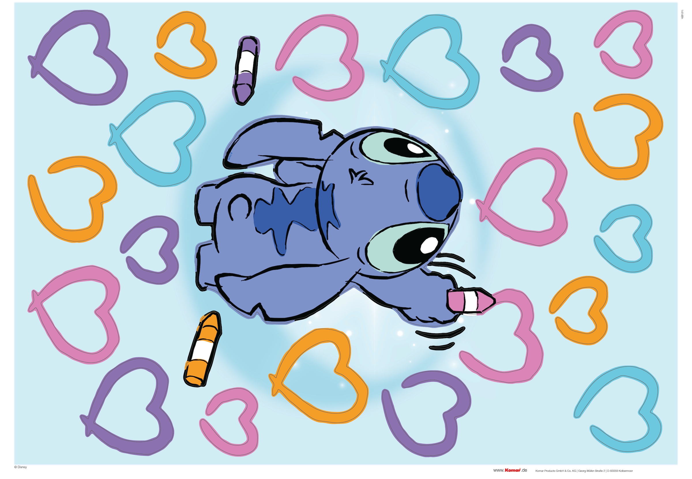 Komar Autocollant mural »Stitch Artist - Grösse 50 x 70 cm« selbstklebend, Wandsticker, Kinderzimmer