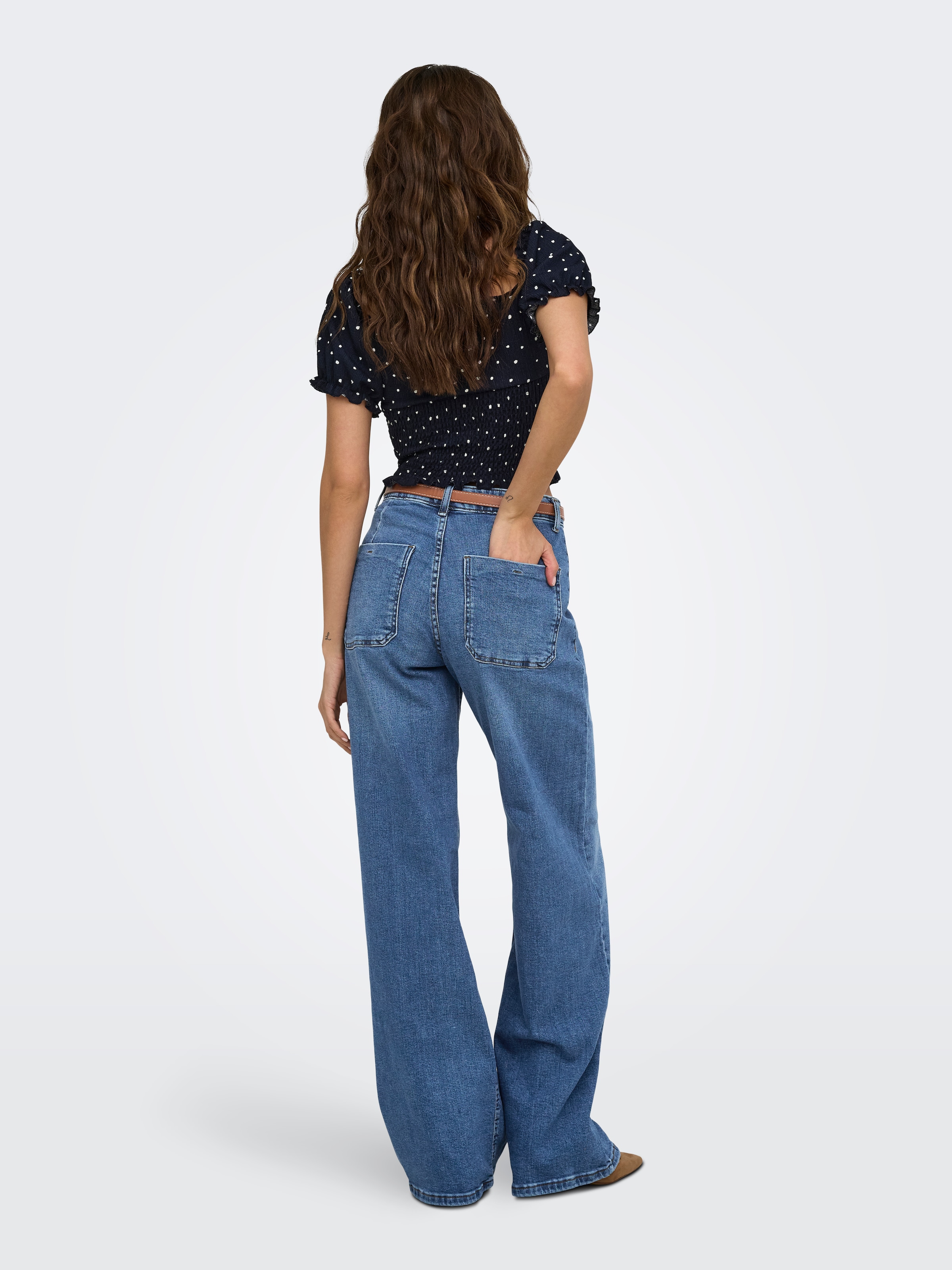 ONLY »ONLMADISON HW WIDE BELT DNM TAI635« Baumwollmischung