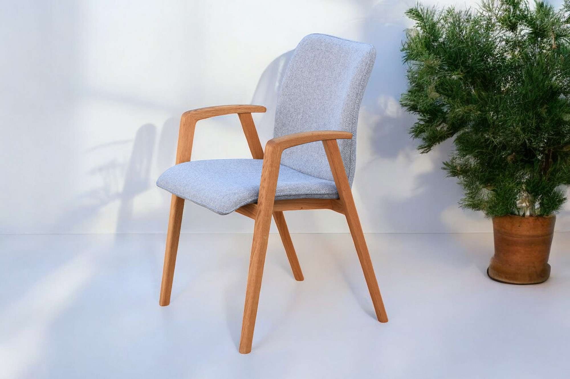 GOODproduct Chaise avec accoudoirs »Loreen Esszimmerstuhl, Polsterstuhl, Designstuhl« (Set) 2 cuismit Massivgestell, hochwertig gearbeitet, Armlehnen, stilvoll, bequem