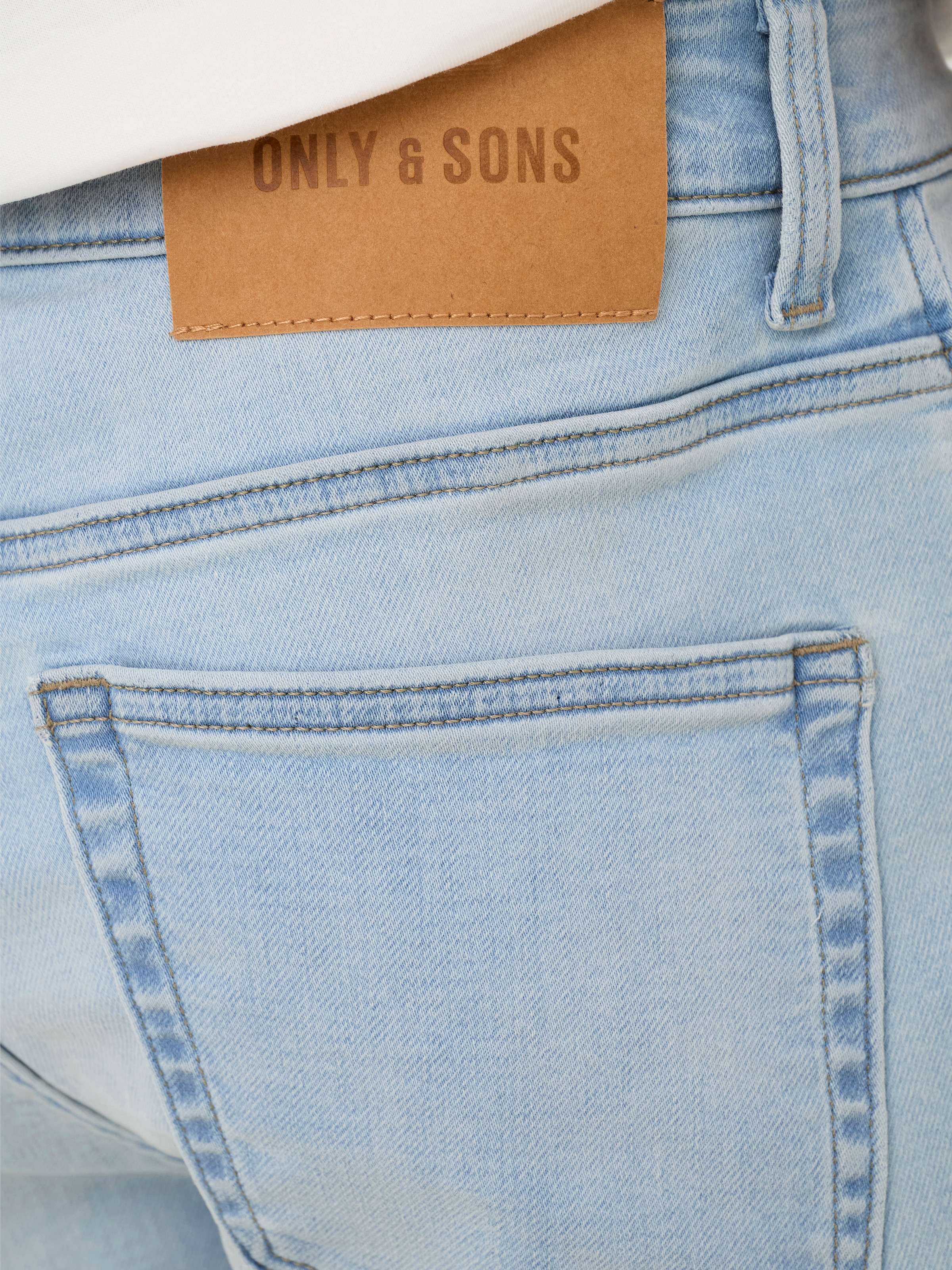 ONLY & SONS Jeansshorts »ONSPLY JOG LBD 0023 ANA DNM SHORTS NOOS« Baumwollmischung, regular fit