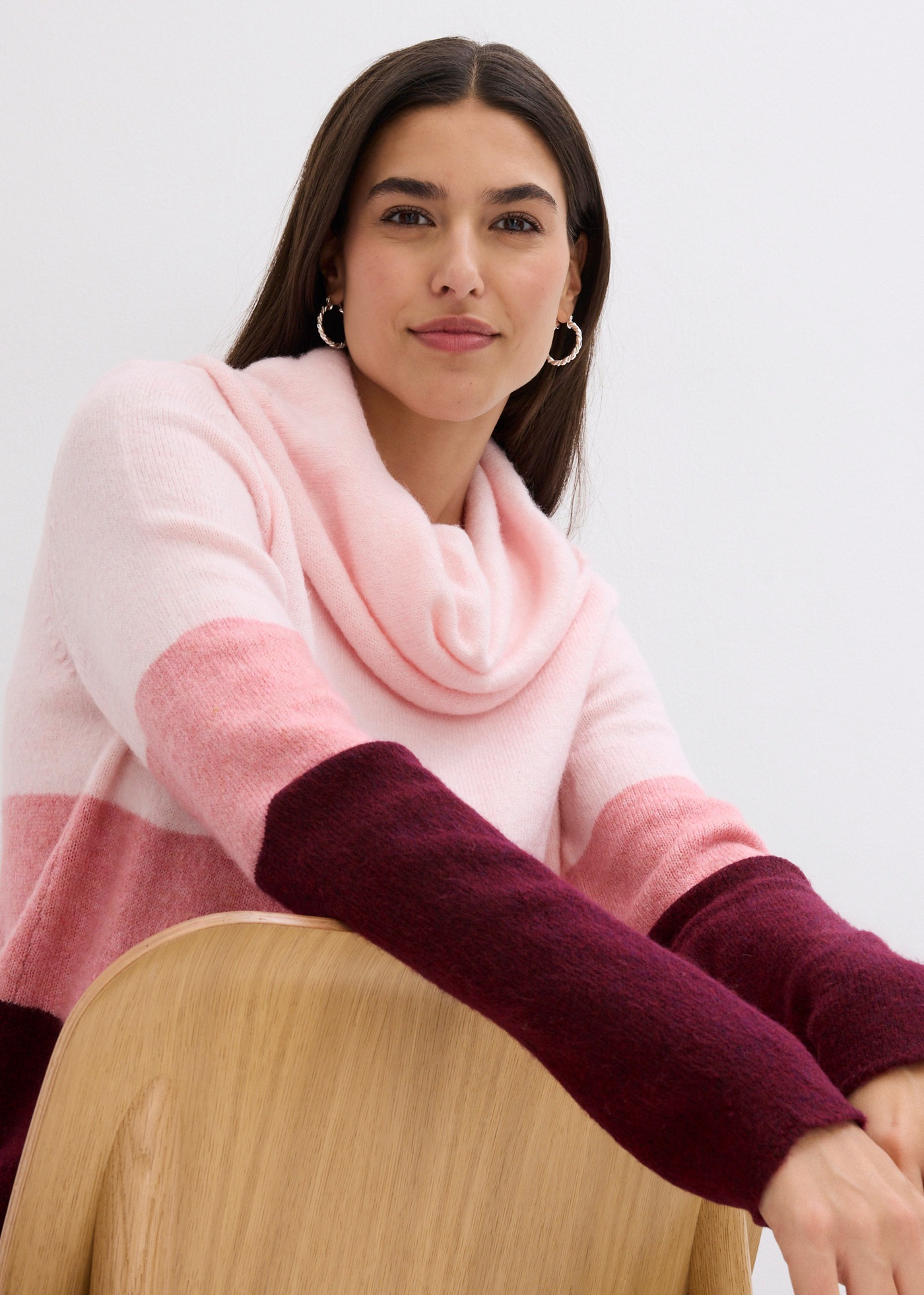 bonprix Rollkragenpullover »Rollkragenpullover« mit Elasthan-Anteil, mit Wasserfallkragen, lockere Passform