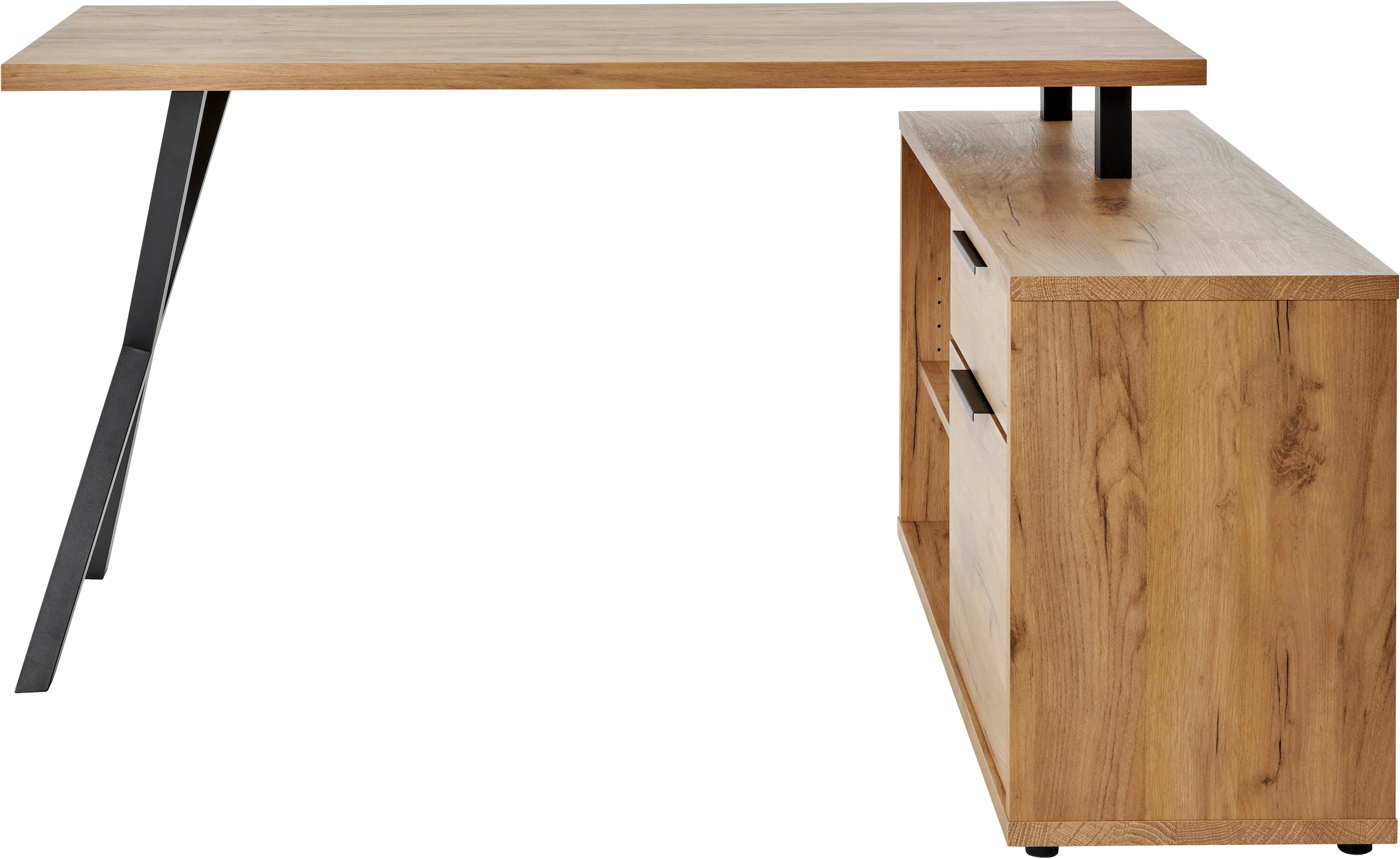 Jahnke Schreibtisch »X-TRA C 145 E« 1 Stk. tlg. Eckschreibtisch, wechselseitig montierbar, X-Gestell