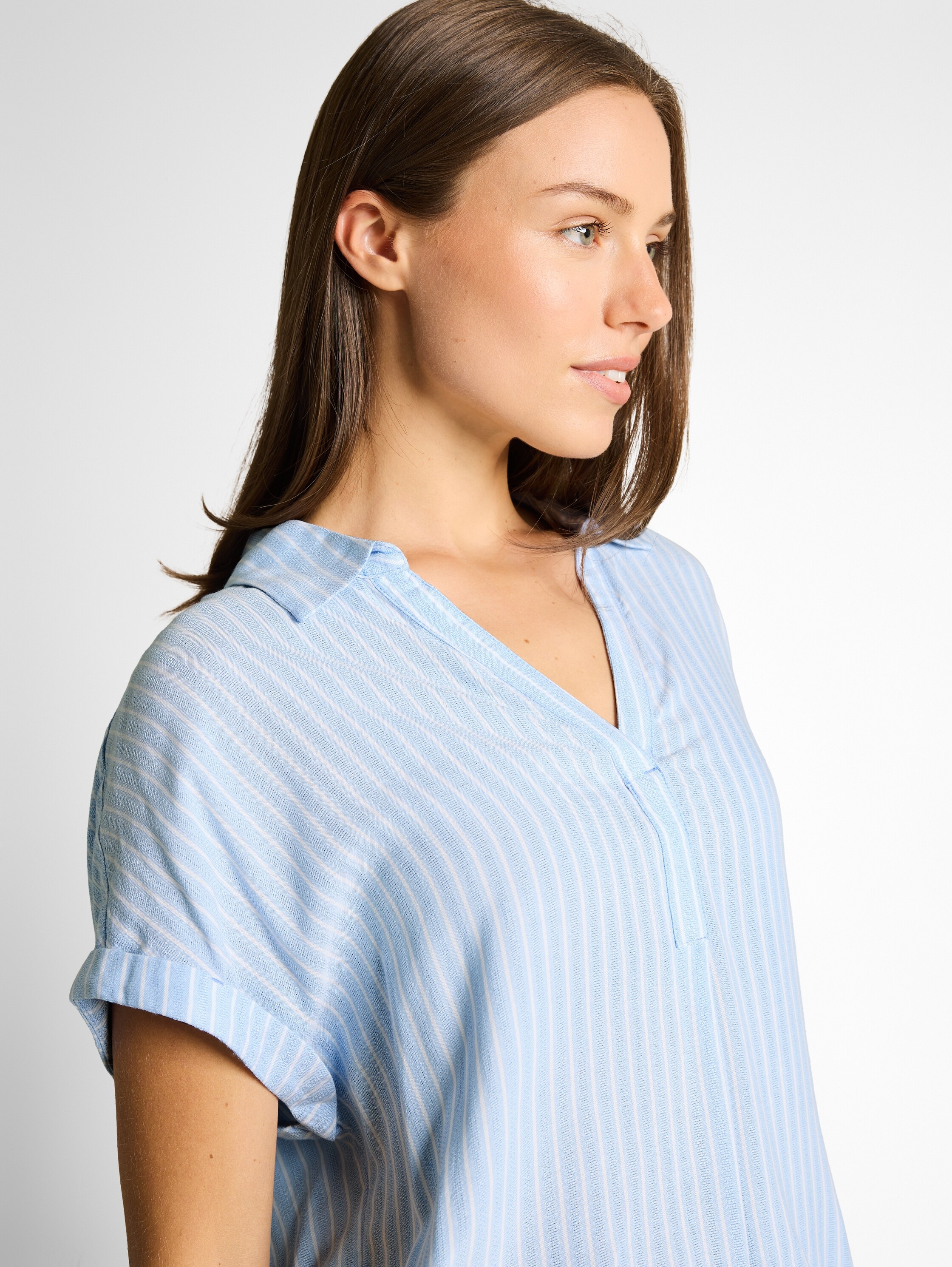 TOM TAILOR Klassische Bluse »Loose« mit Streifen Muster