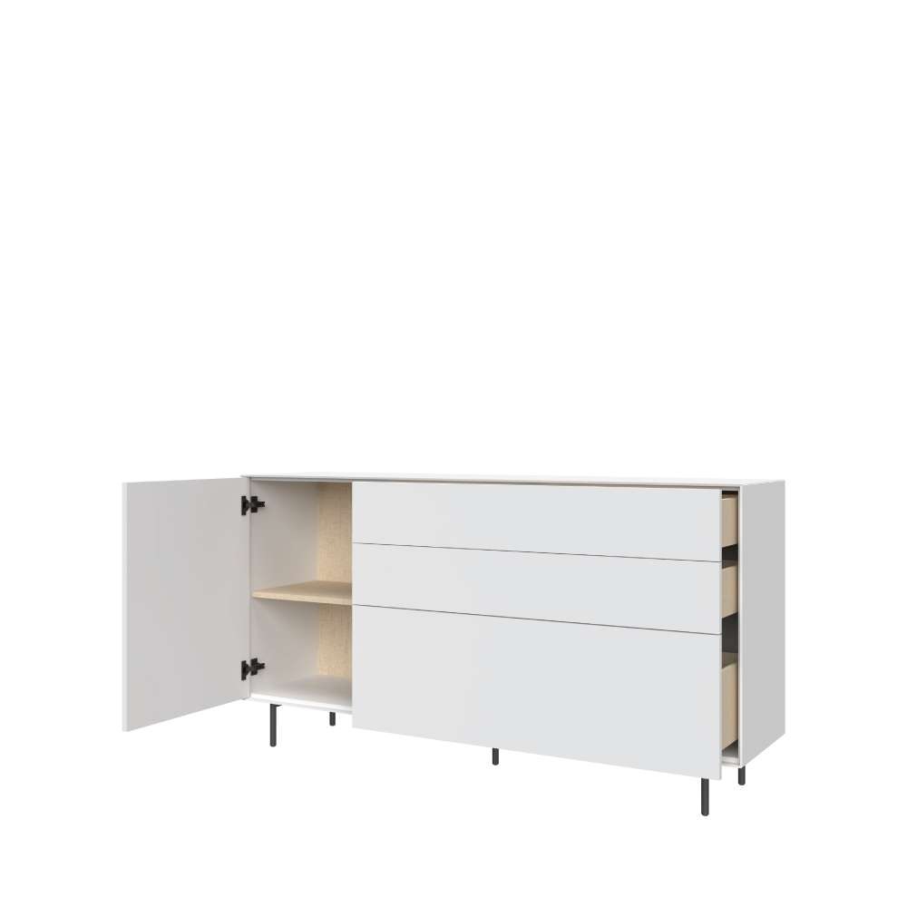 LeGer Home by Lena Gercke Sideboard »Essentials, Kommode, Anrichte, Kombikommode, Schrank mit Metallfüssen« Breite: 166 cm, UV lackiert, Push-to-open-Funktion