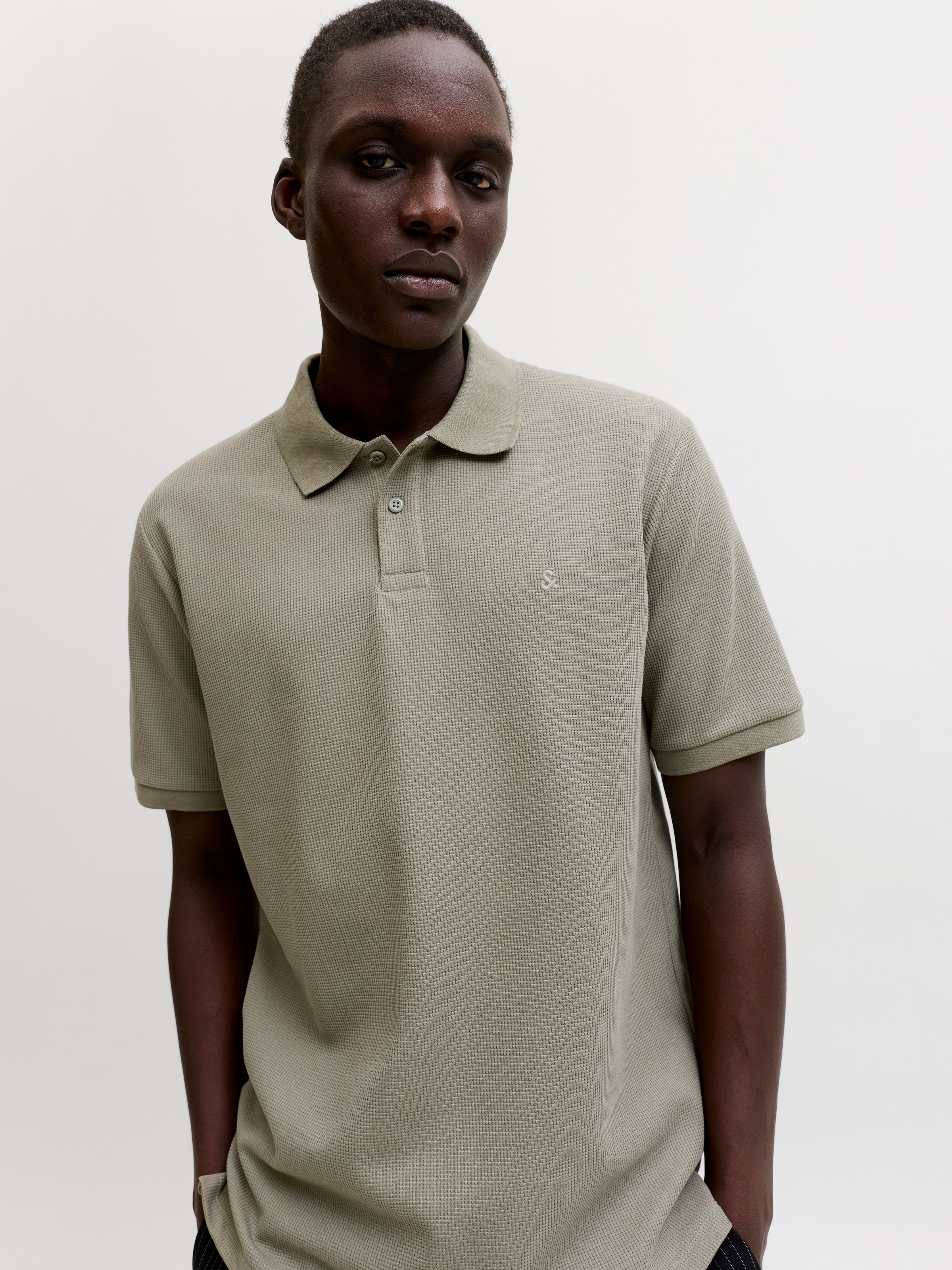 Jack & Jones Poloshirt »JJEAUSTIN POLO SS NOOS« Materialmix, regular fit