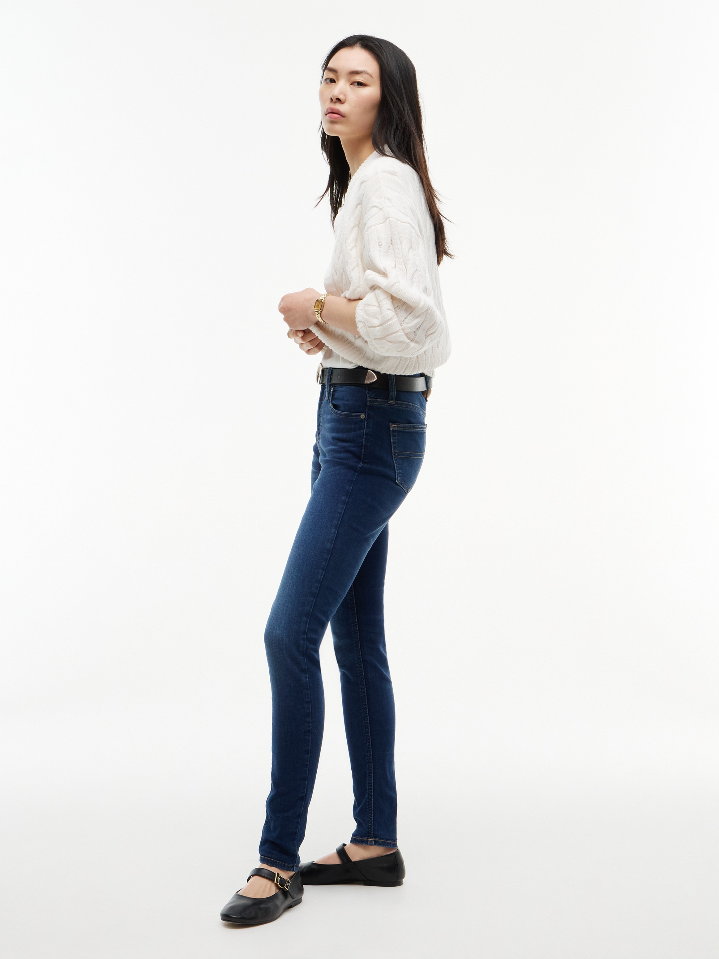 Tommy Jeans Skinny-fit-Jeans »NORA MID RISE« mit Waschung, Logo-Badge