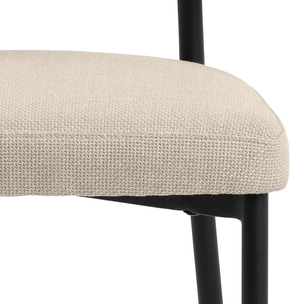 ACTONA GROUP Chaise de salle à manger »Edina 2er Set, Stoff - bequem & stilvoll, mehrere Farben, moderne« () rembourré, revêtement doux & grand confort d’assise, pieds en acier noir