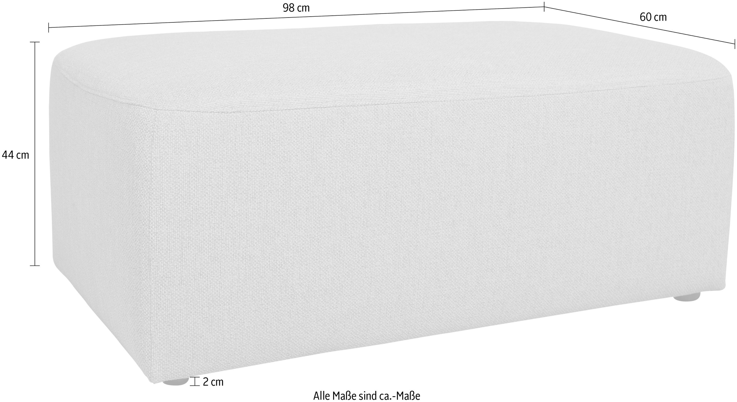 GOODproduct Polsterhocker »Koa, Hocker, passend zur Modulserie KOA« in Webstoff, weicher Lounge-Sitzkomfort