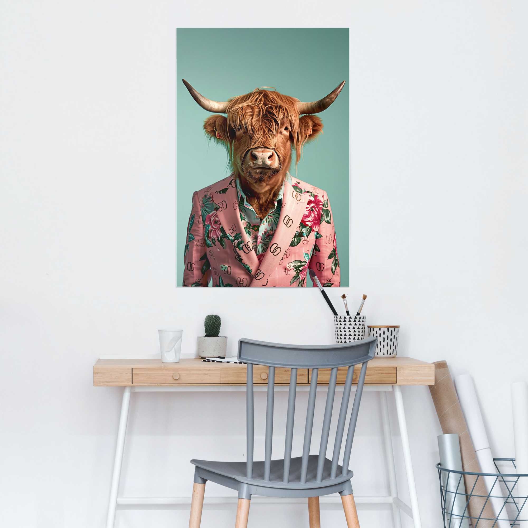 Reinders! Poster »Dressed Highlander« Home Office - Kostüm - Mehrfarbig - 150 gr.  Papier - 61x91,5 cm