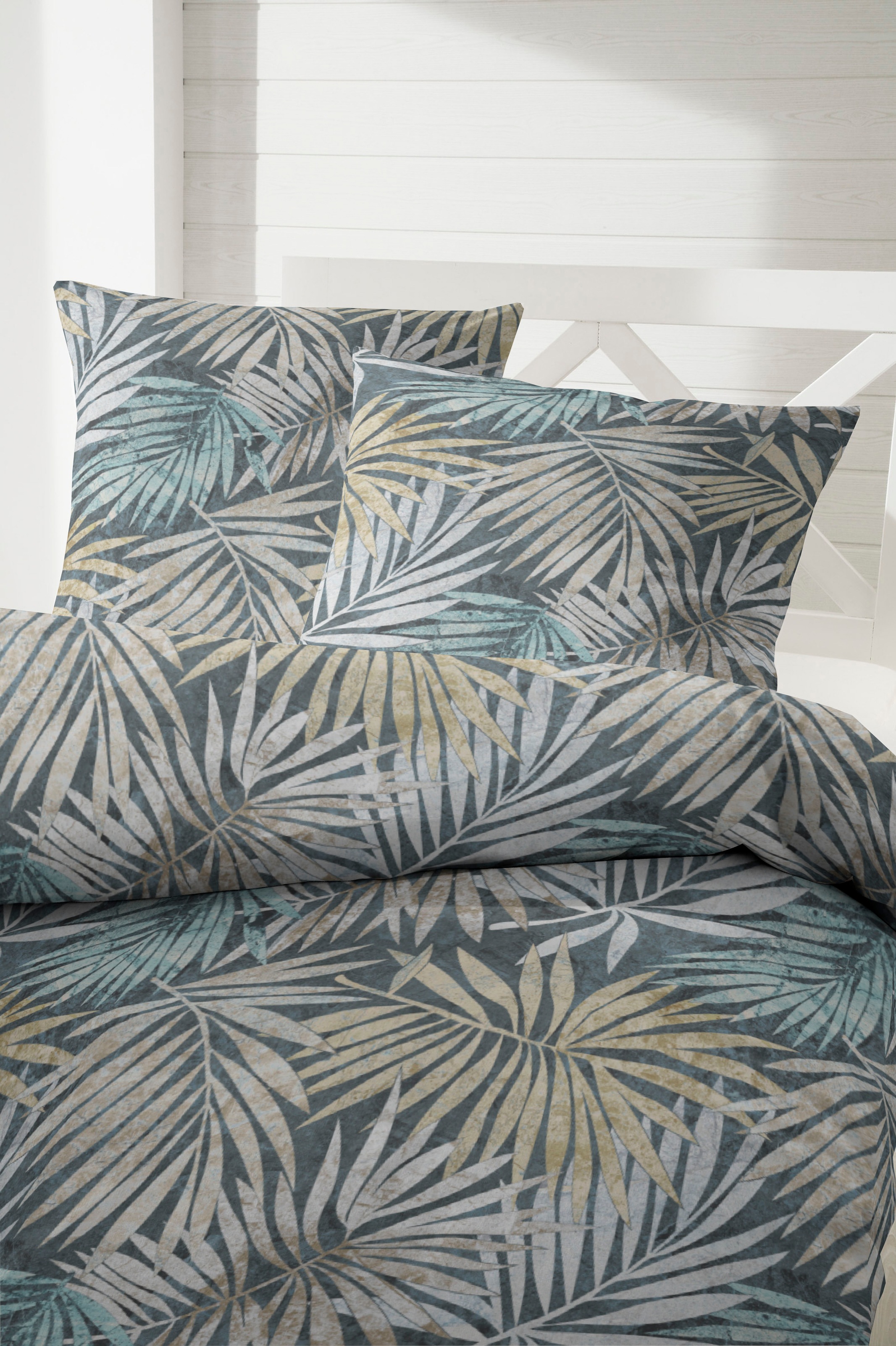 Primera Bettwäsche »Mako-Satin Bettwäsche Palmeral« 2 Stk. mit beruhigenden Palmenblättern