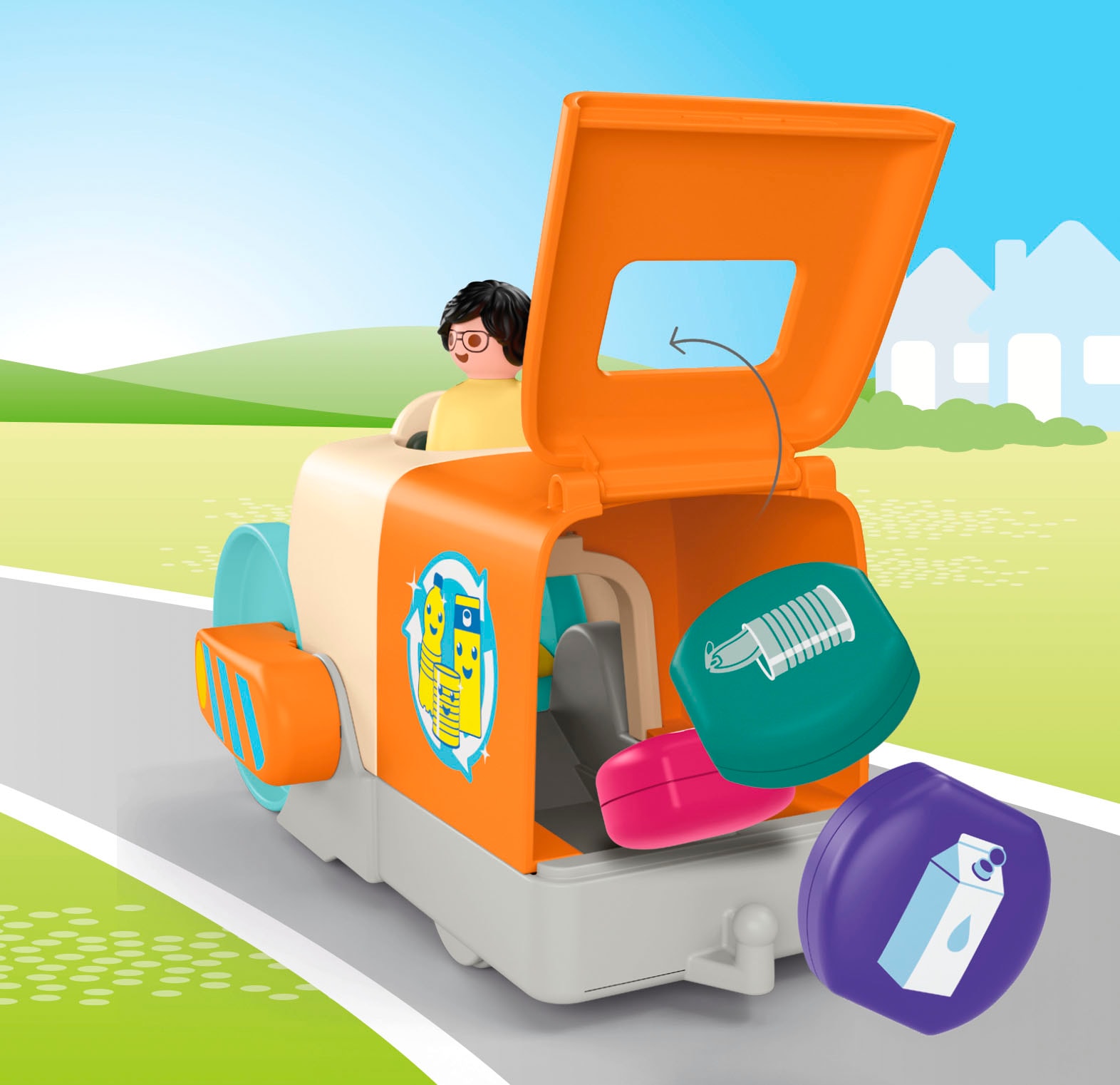 Playmobil® Konstruktions-Spielset »Spassiges Müllsammelfahrzeug (71774), Junior« Made in Europe