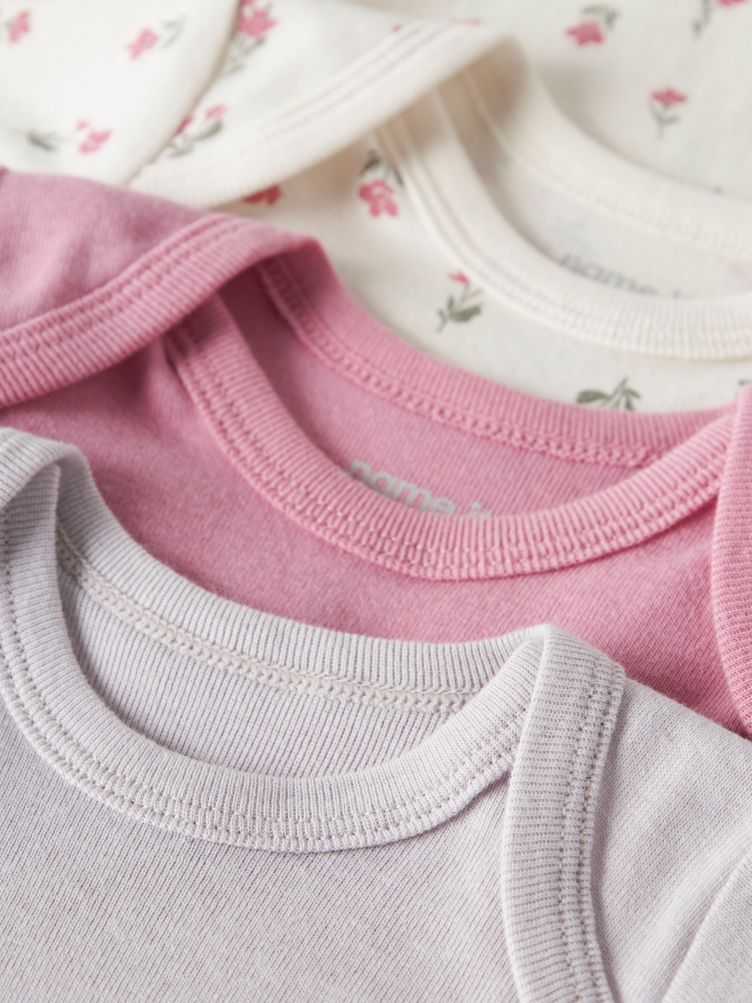 Name It Body à manches longues »NBFBODY 3P LS FLOWER NOOS« Packung, 3 pièces