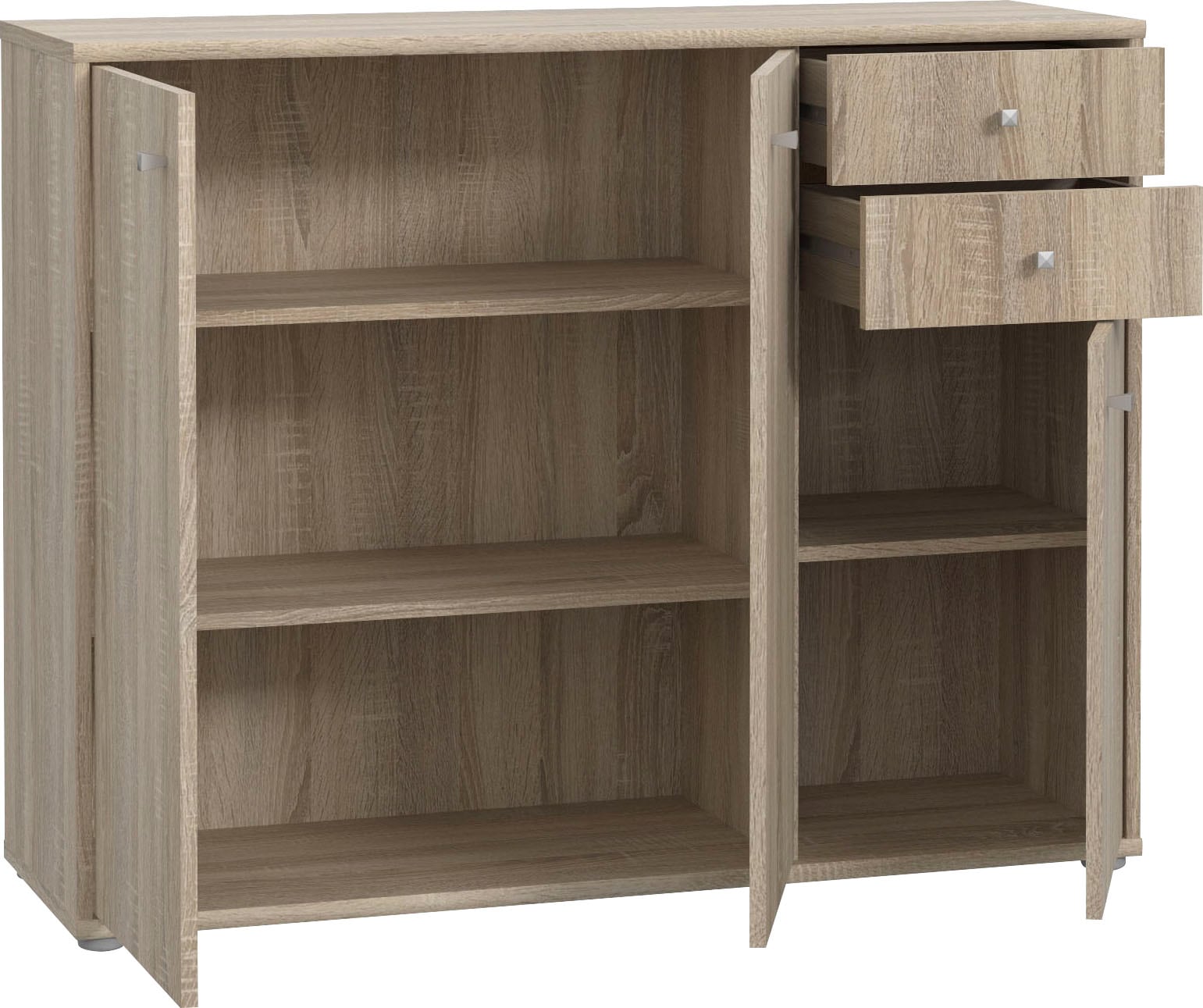 FORTE Commode »Tempra, Kommode, 3 Türen, 2 Schubkästen, viel Stauraum« Largeur 108,8 cm