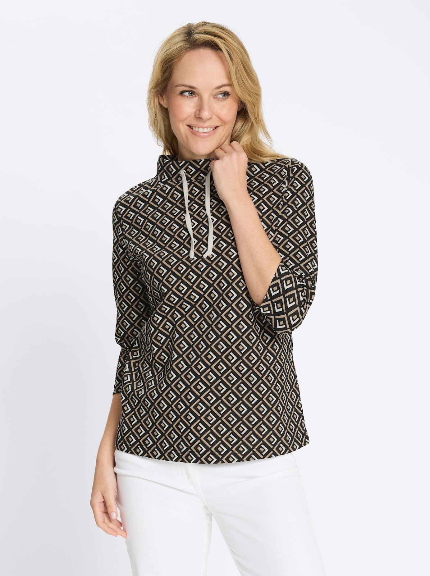 Classic Basics T-shirt à col montant »Druck-Shirt« 1 pièces