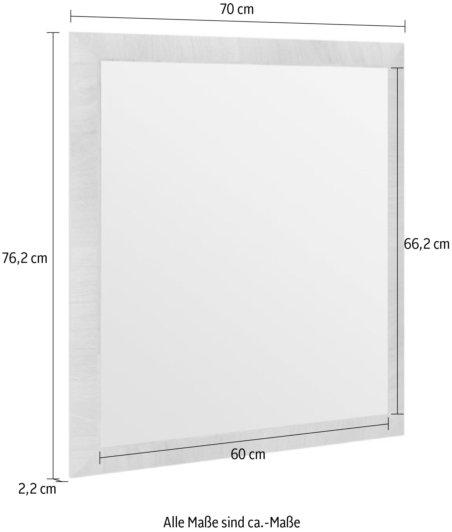GOODproduct Wandspiegel »Gala« Breite 70 cm, mit Rahmen