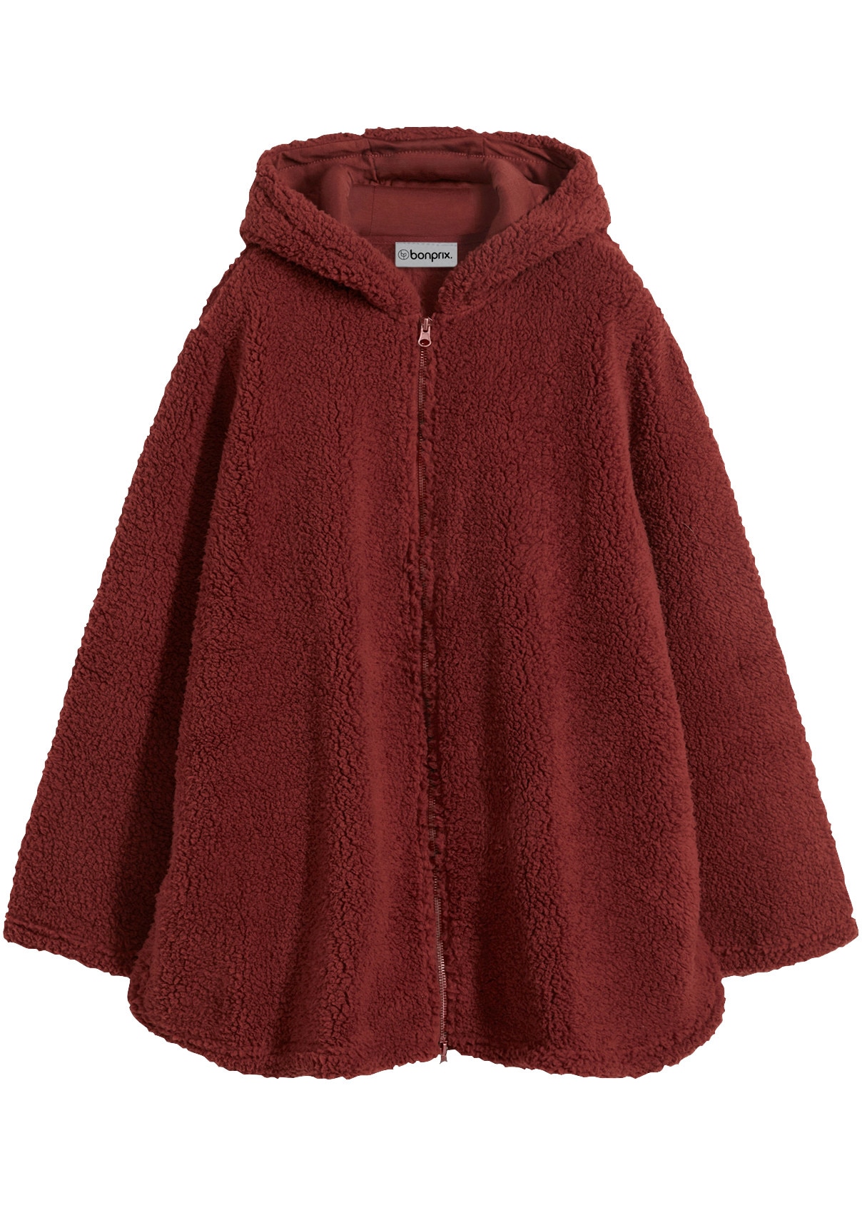 bonprix Veste polaire avec capuche en matière teddy douillette, col montant et capuche, ligne A