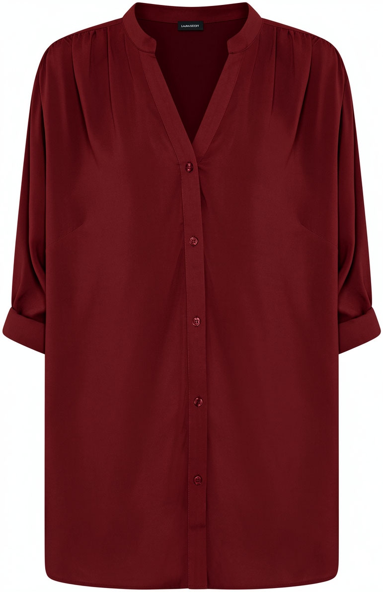 Laura Scott CURVE Chemisier long »Grosse Grössen« style tunique en viscose douce