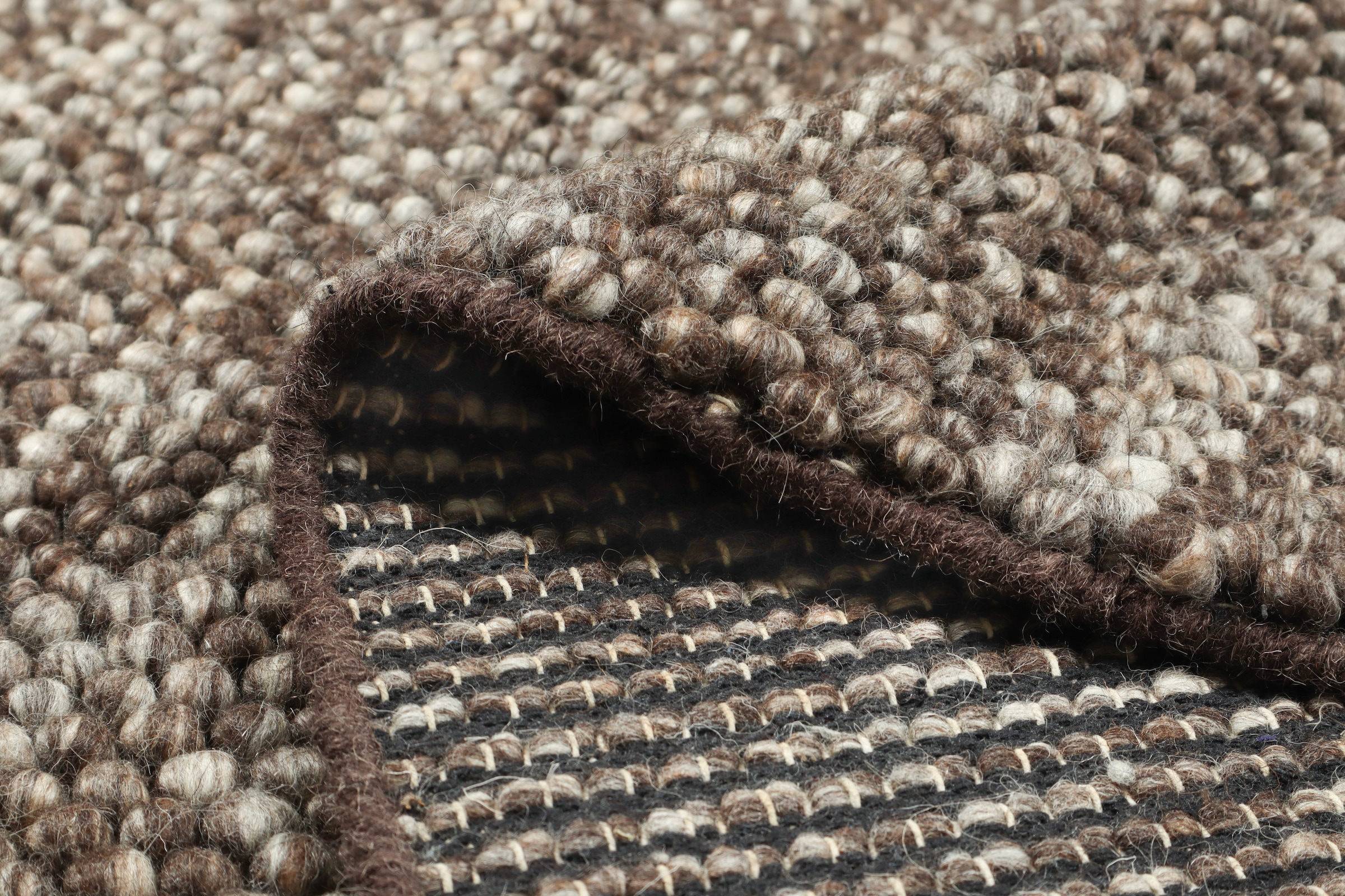 my home Wollteppich »Wolly, Wolle« rechteckig 14 mm Höhe handgewebt, Handweb Teppiche, Wohnzimmer, Schlafzimmer, Esszimmer